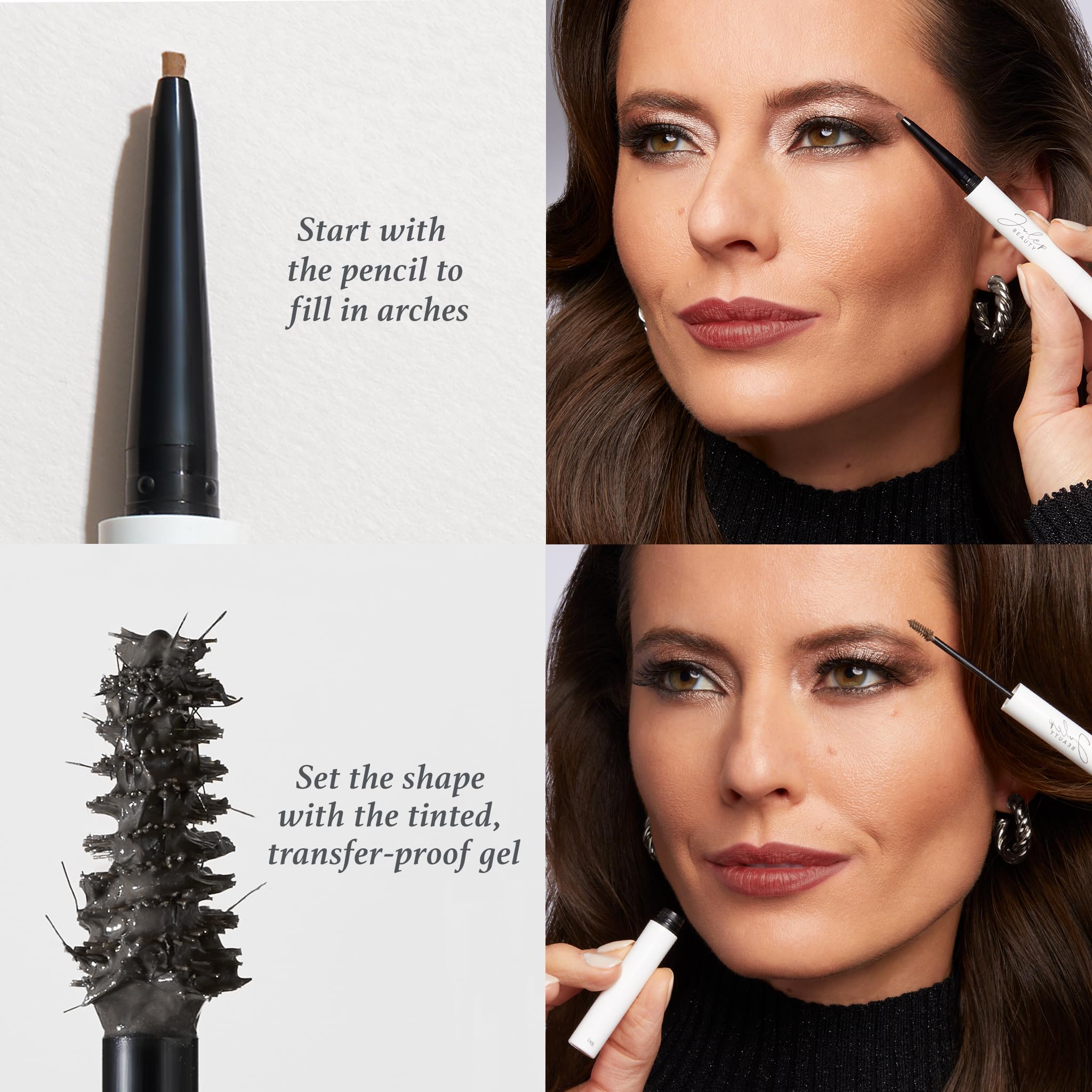 Julep Brow 101 Sculpting Pencil & Tinted Brow Gel Set - Dual-Ended Eyebrow Tool With Brush And Precision Tip - Long-Lasting, Wat