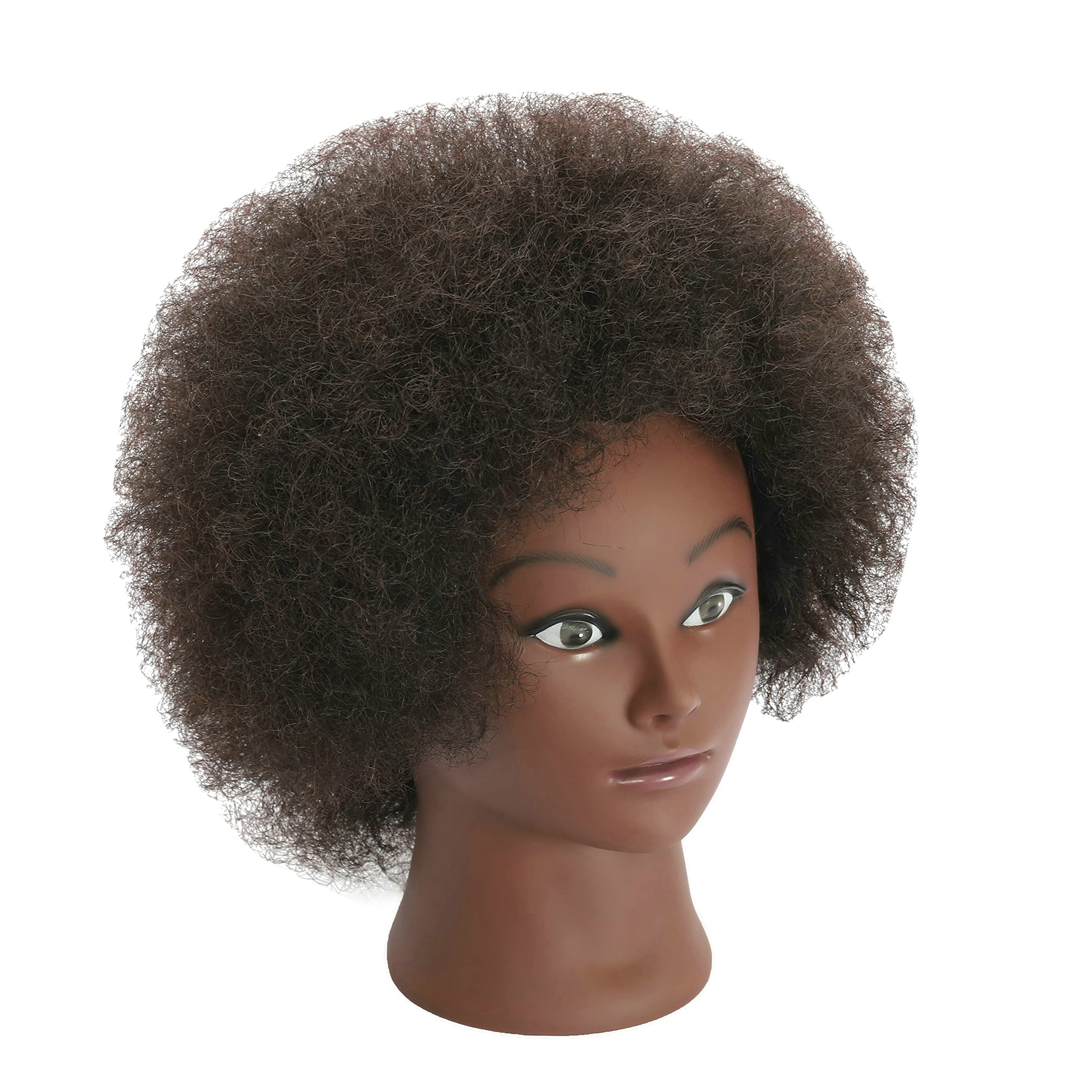 Lohxinhair Kinky Curly Real 100% Human Hair Mannequin Head Manikin Cosmetology Doll Training Head With Stand For Hairdresser Pra