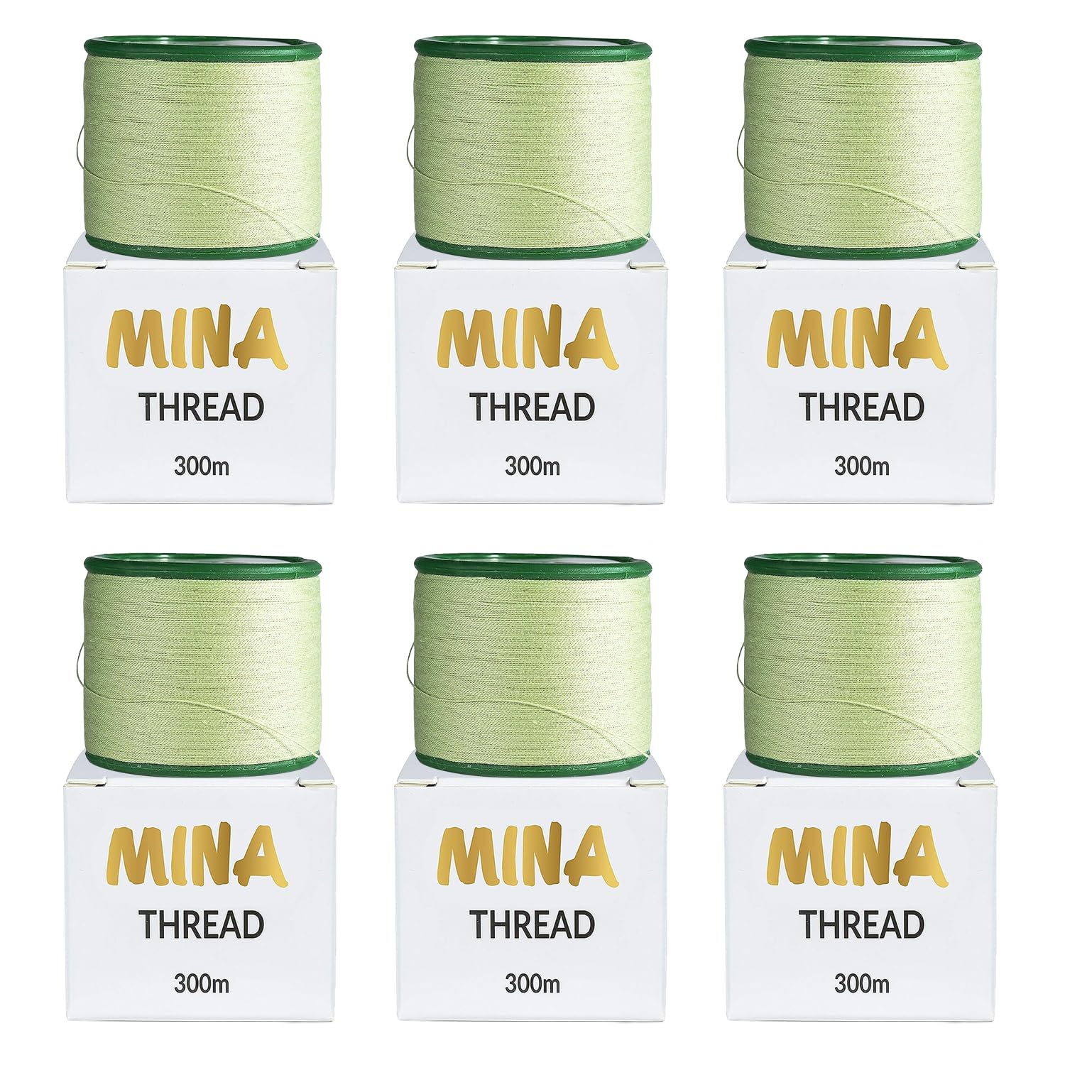 MINA Thread 1 Spool X 300m | Eyebrow Threading Thread | Organic Cotton Thread Pack of 6