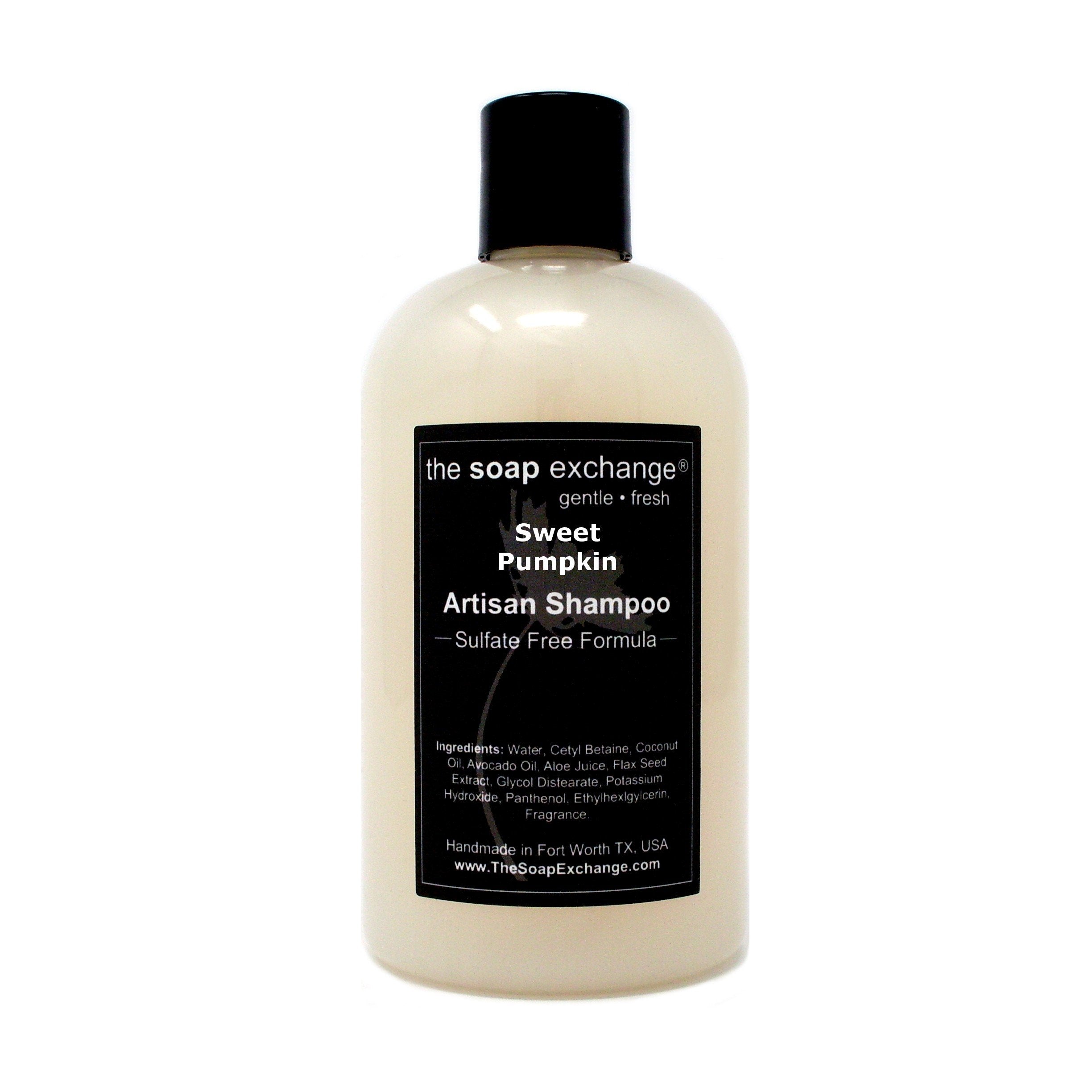 The Soap Exchange Hair Shampoo - Sweet Pumpkin Scent - Hand Crafted 12 Fl Oz / 354 Ml Natural Artisan Hair Care, Gentle, Sulfate