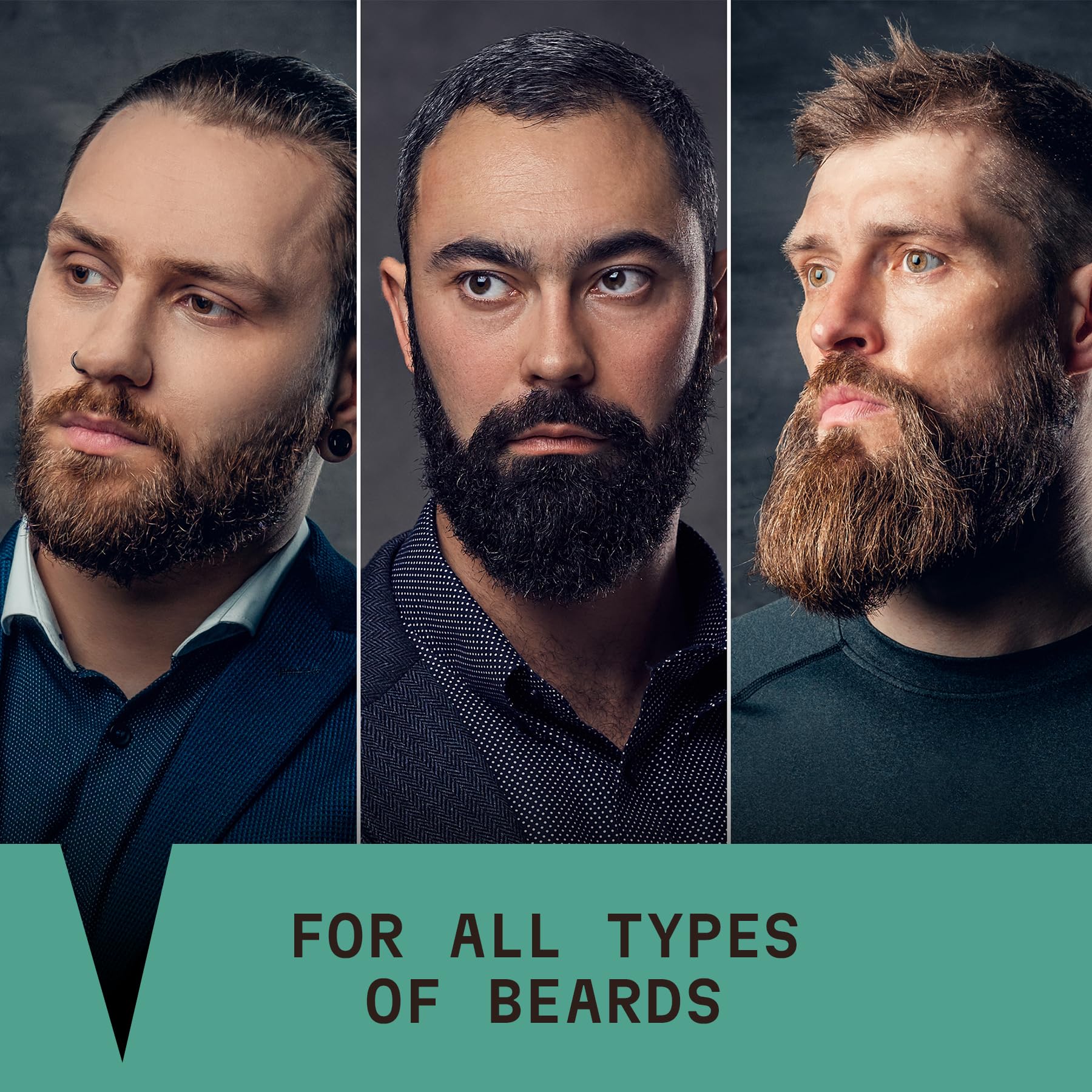 Striking Viking Beard Wash (17 Oz) Natural Peppermint & Eucalyptus Scent - Beard Shampoo For Men Paraben & Sulfate Free - Deep C