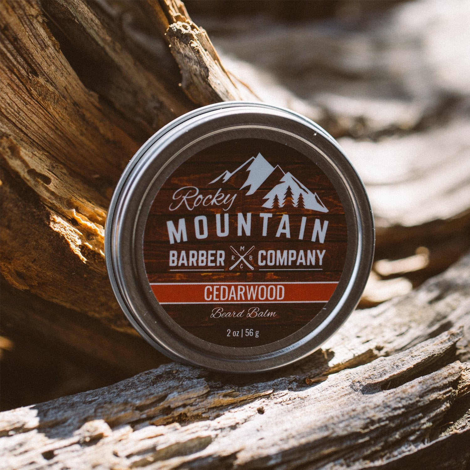Beard Balm - Rocky Mountain Barber - 100% Natural - Premium Wax Blend With Cedarwood Scent, Nutrient Rich Bees Wax, Jojoba, Tea