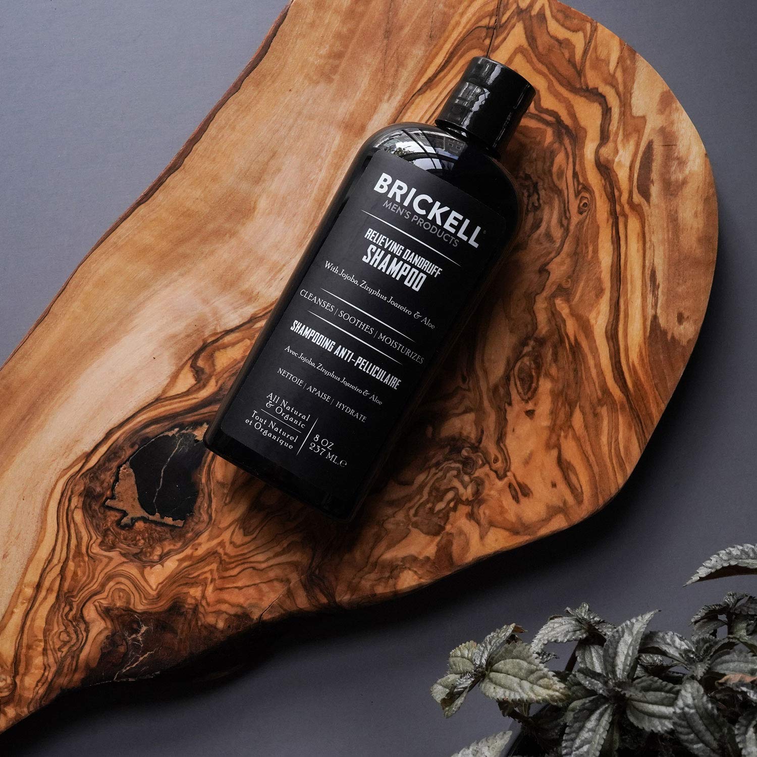 Brickell Men's Relieving Dandruff Shampoo For Men, Natural & Organic, Soothes and Eliminates Dandruff with Ziziphus Joazeiro, Al