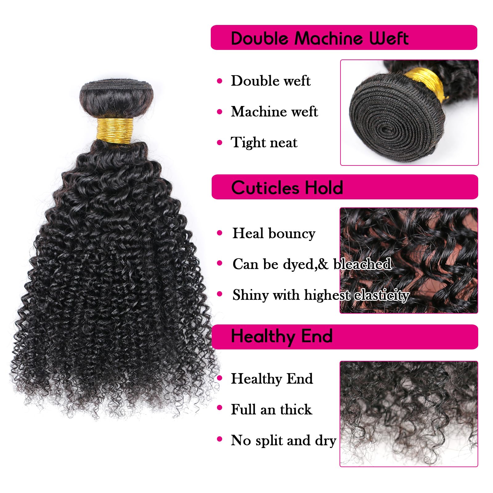 Afro Kinky Curly Human Hair Bundles 10A Hair Bundles 100% Unprocessed Brazilian Virgin Human Hair Curly Weave 8 Inch One Bundle