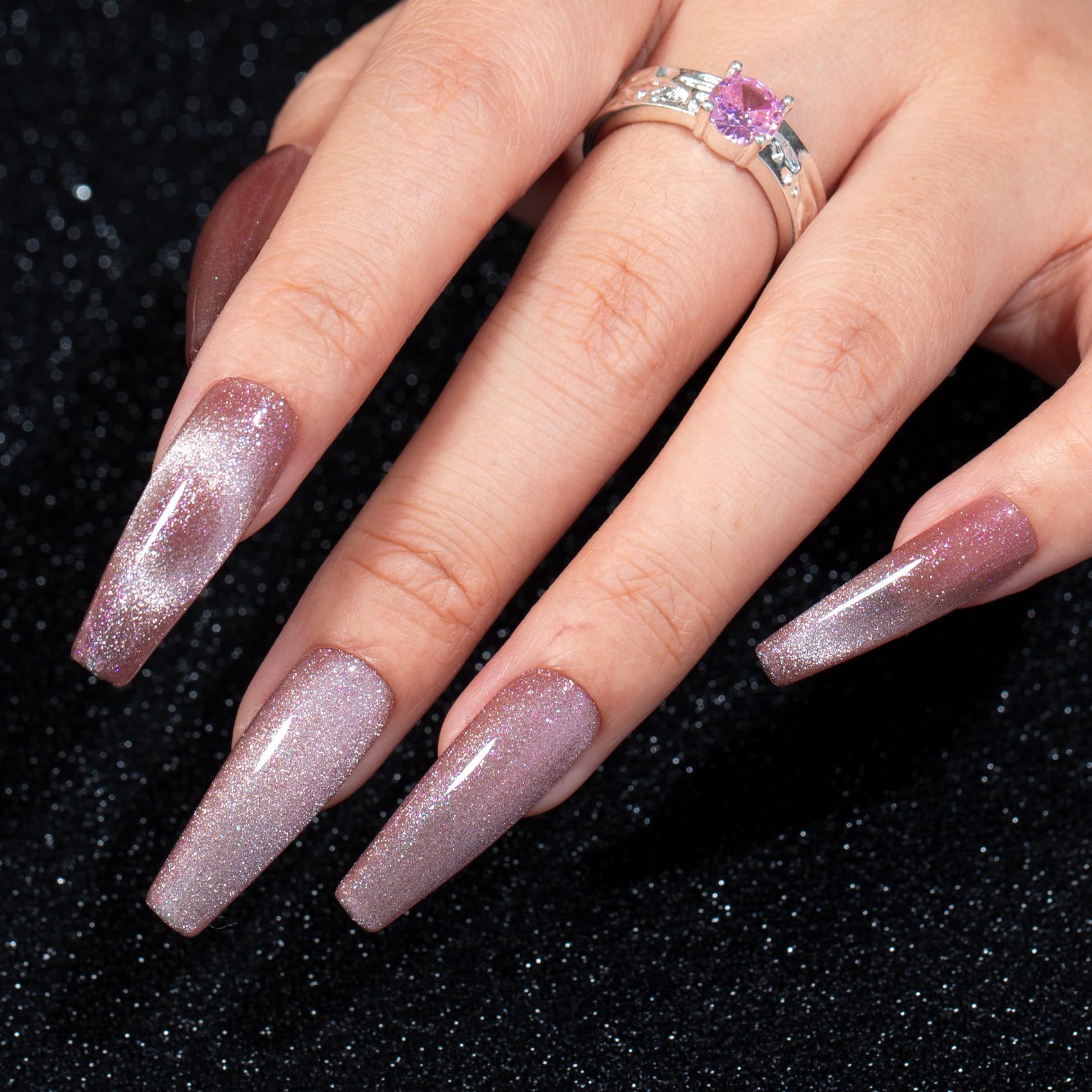 Maychao 15Ml Romatic Galaxy Cat Eye Gel Nail Polish 1Pc Galaxy Gel Polish With Magnet Soak Off Holographic Magnetic Gel Polish F