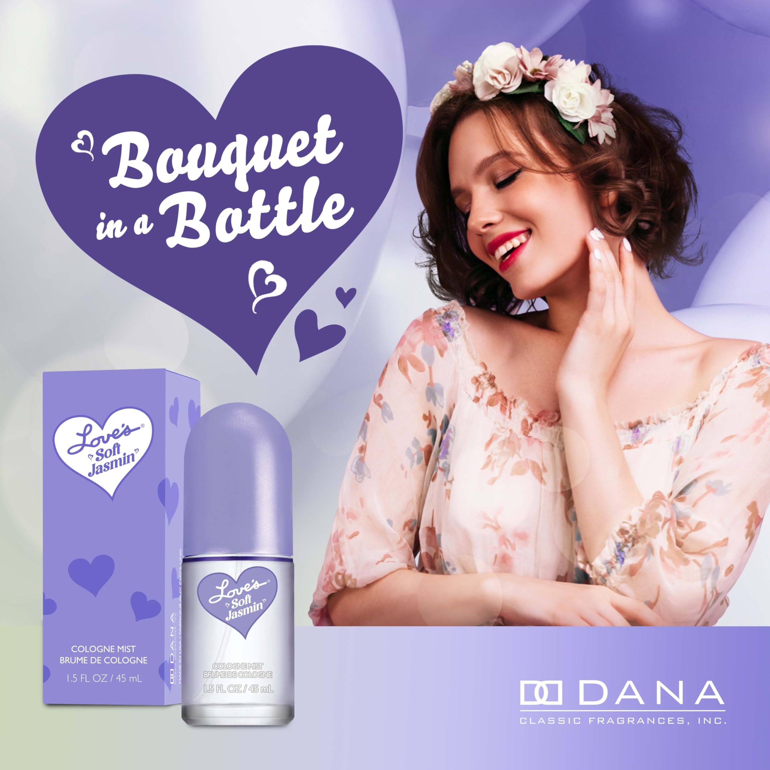 Dana Love'S Soft Jasmin Cologne Mist 1.5Oz, Womens Body Spray