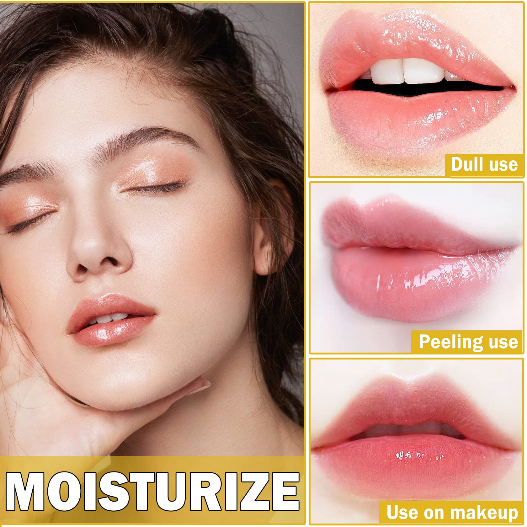 Xingxyuel 3Pcs Bee Lip Balm Honey Pot Honey Strawberry Apple Lip Balm Sleeping Lip Mask Silky Hydrating Bee Lip Balm Lip Mask Ov