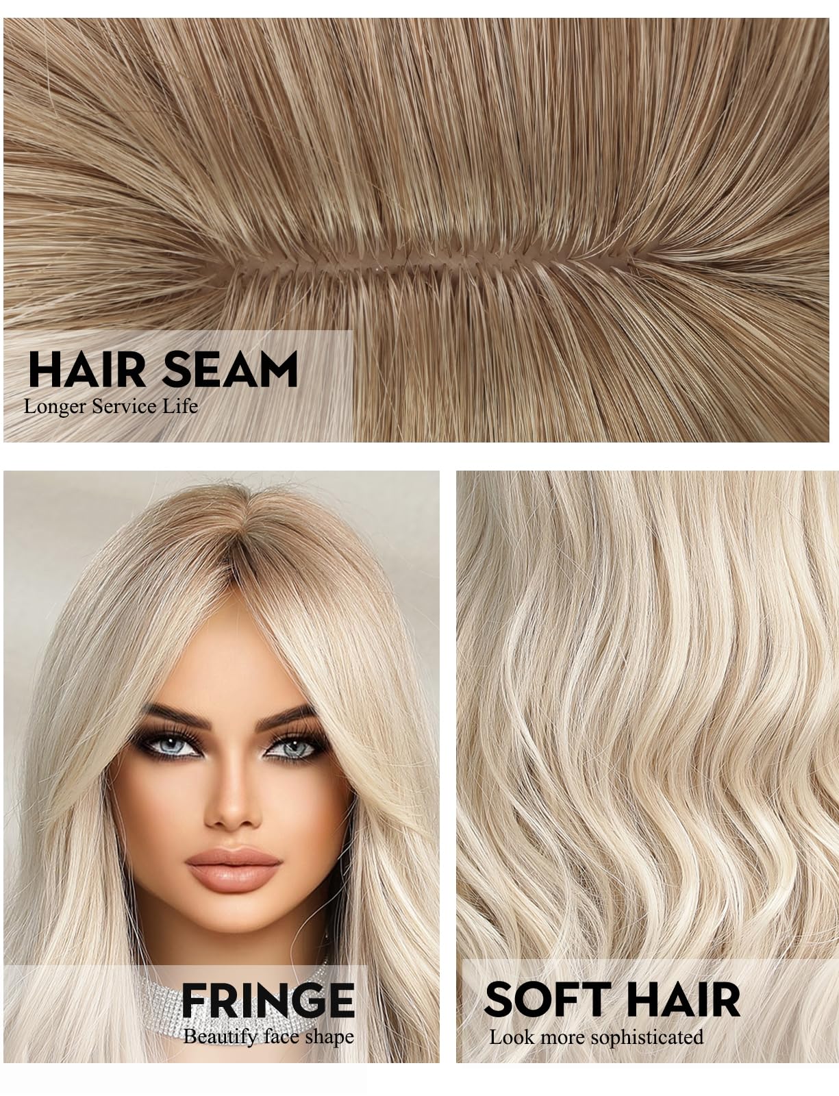 Haircube Long Wavy Wigs For Women,Synthetic Hair Wig For Daily
