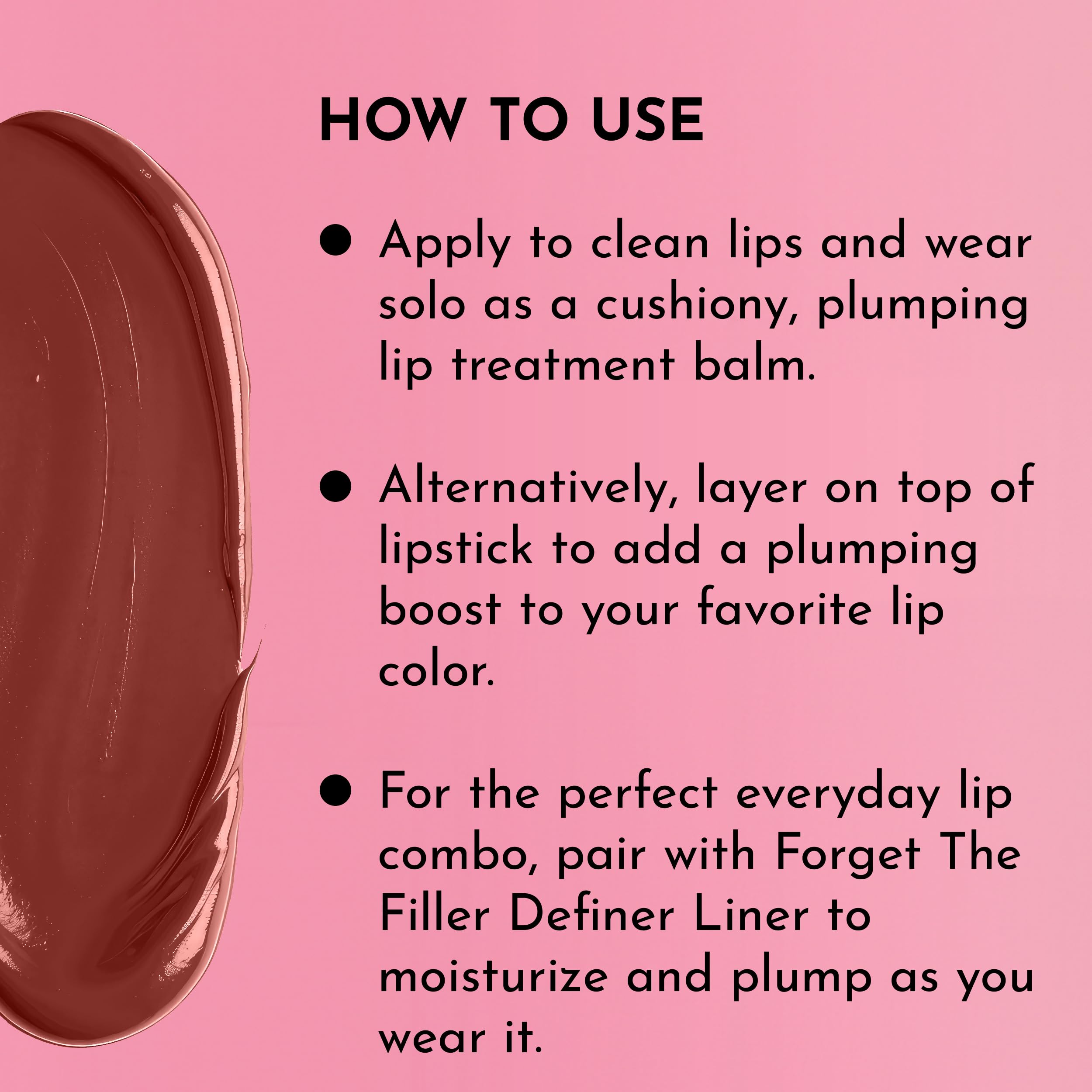 Lawless Forget The Filler Lip Plumping Line Smoothing Tinted Balm, Georgie, Pink, 0.09 Ounce