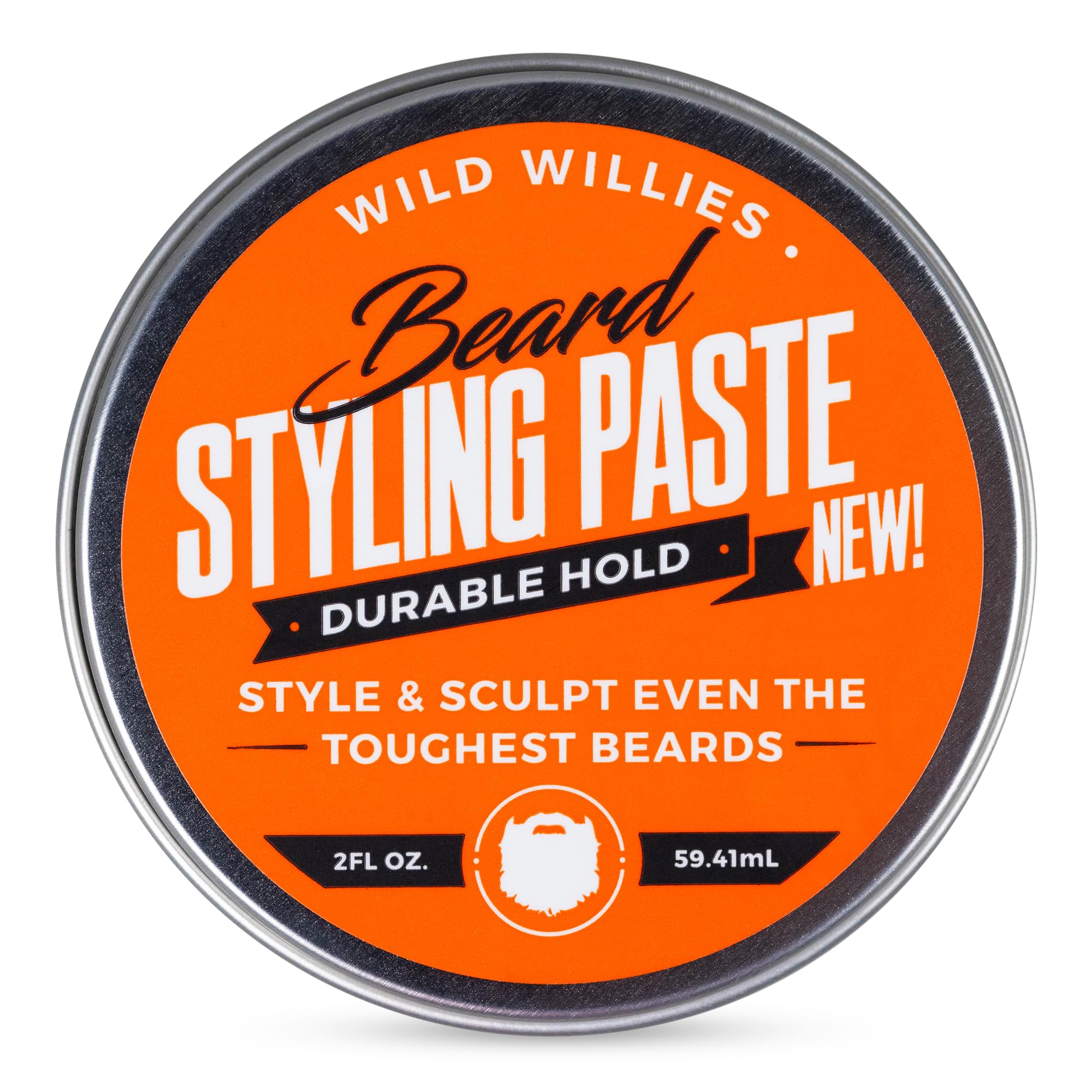 Wild Willies Beard Styling Paste - Men'S Grooming Balm With Durable Medium Hold, Hydrates & Tames Flyaway Facial Hair - Non-Grea