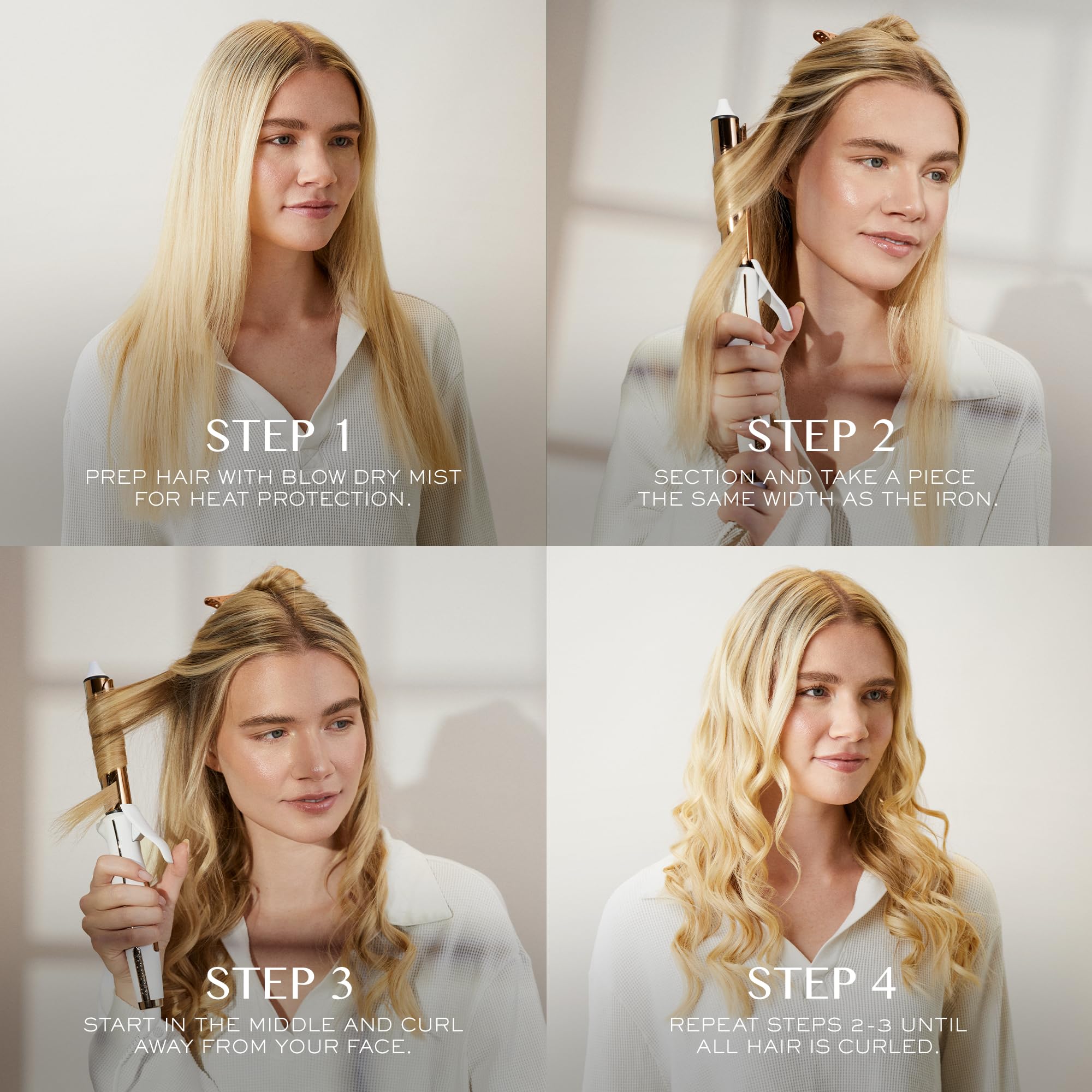 Kristin Ess Hair 1 Inch Titanium Curling Iron for Beach Waves, Small to Medium Curls for Short Hair, Ionic Technology, Fast Heat