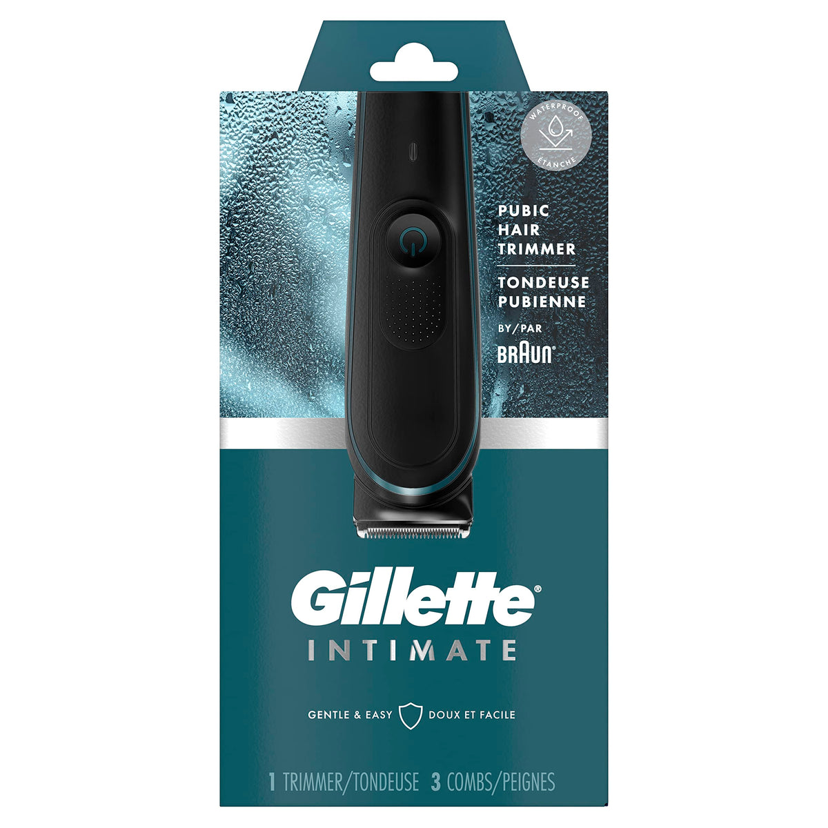 Gillette Intimate Mens Groin Trimmer, Waterproof Body Trimmer For Men
