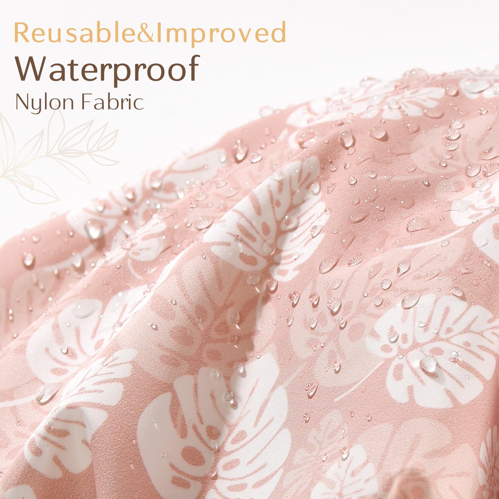 Yanibest Waterproof Double Layer Shower Cap for Women - Reusable, Non-Slip for Most Hair Types, One Size