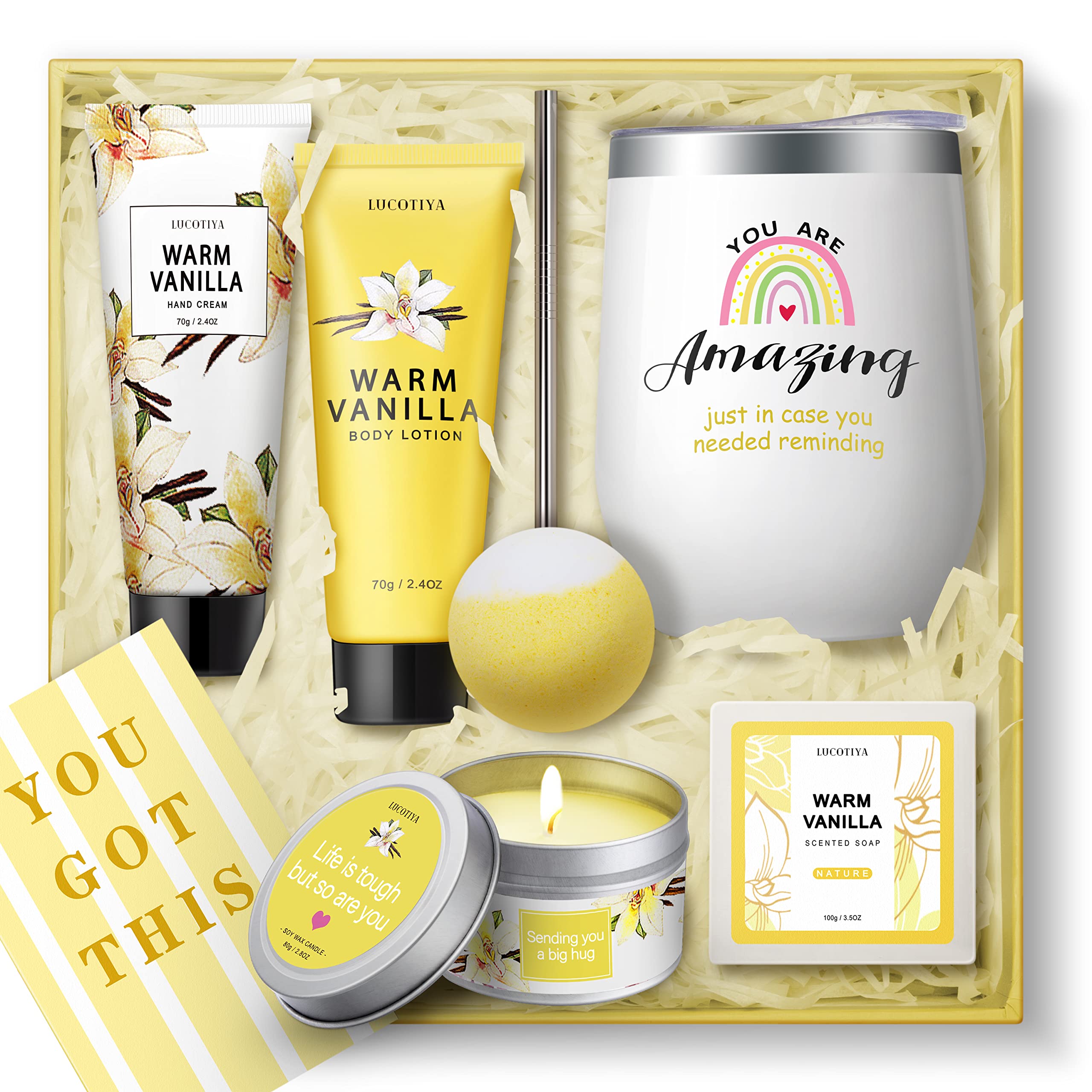 Gifts For Women, Birthday Gifts For Women Relaxing Spa Gifts Baskets For Women Warm Vanilla Bath And Body Gifts Set Self Care Gi