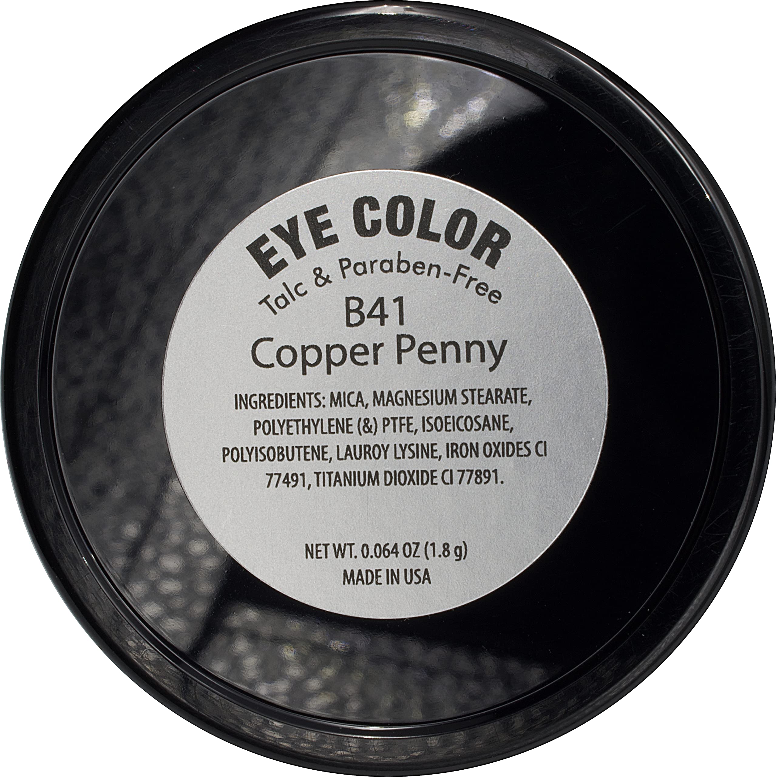 Pure Ziva Copper Penny Tan Matte Semi Shimmering Opaque Pressed Powder Single Vegan Eyeshadow; Talc, Paraben & Cruelty Free