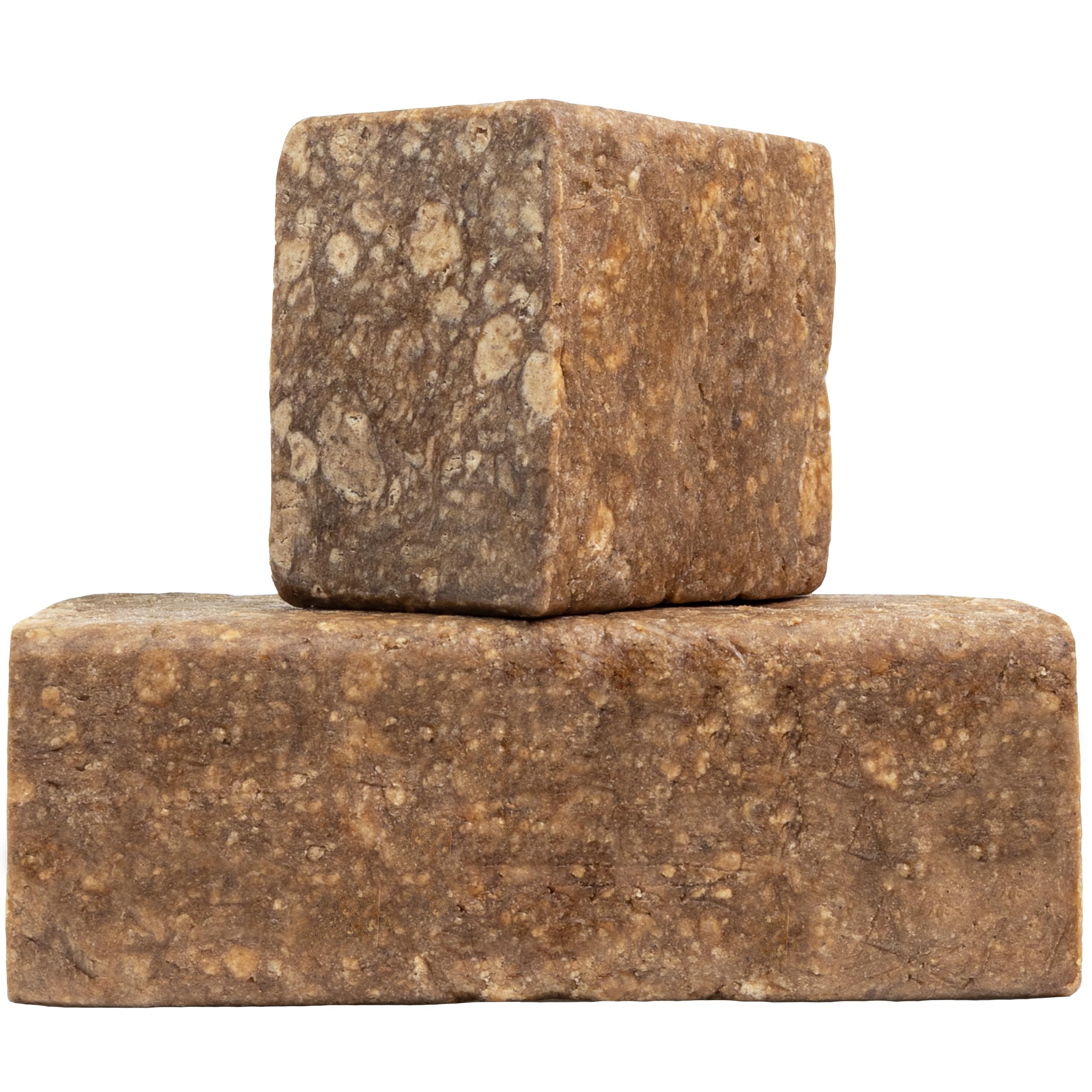 Shea Farms - Raw African Black Soap, 8oz Bar - Deep Cleansing Natural Black Soap for Acne, Dark Spots, Ring Worm, Eczema - Cruel