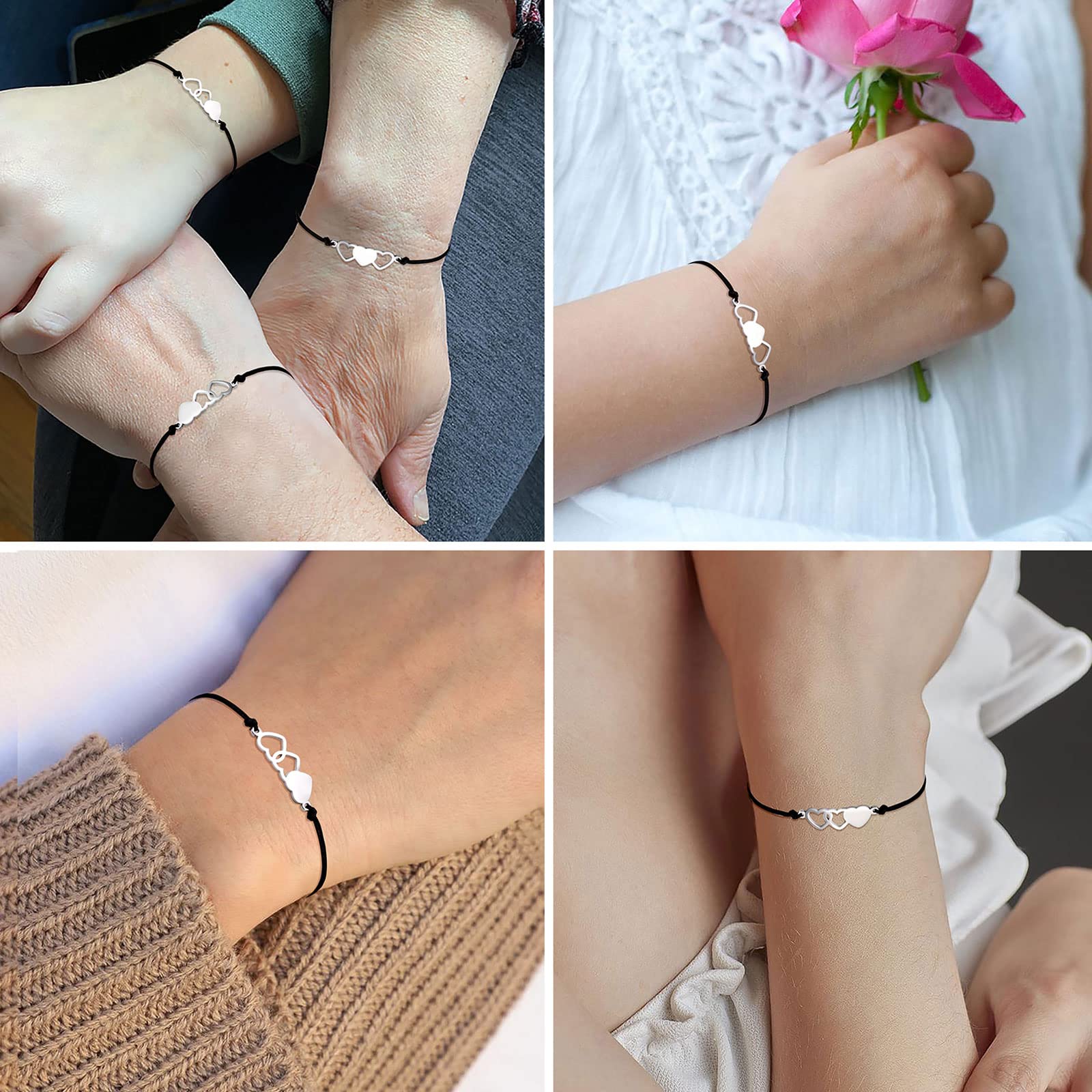 UNGENT THEM Back to School Stuff Mommy and Me Mother Daughter Bracelets Daughter Gifts from Mom First Day of School Bracelet Bir