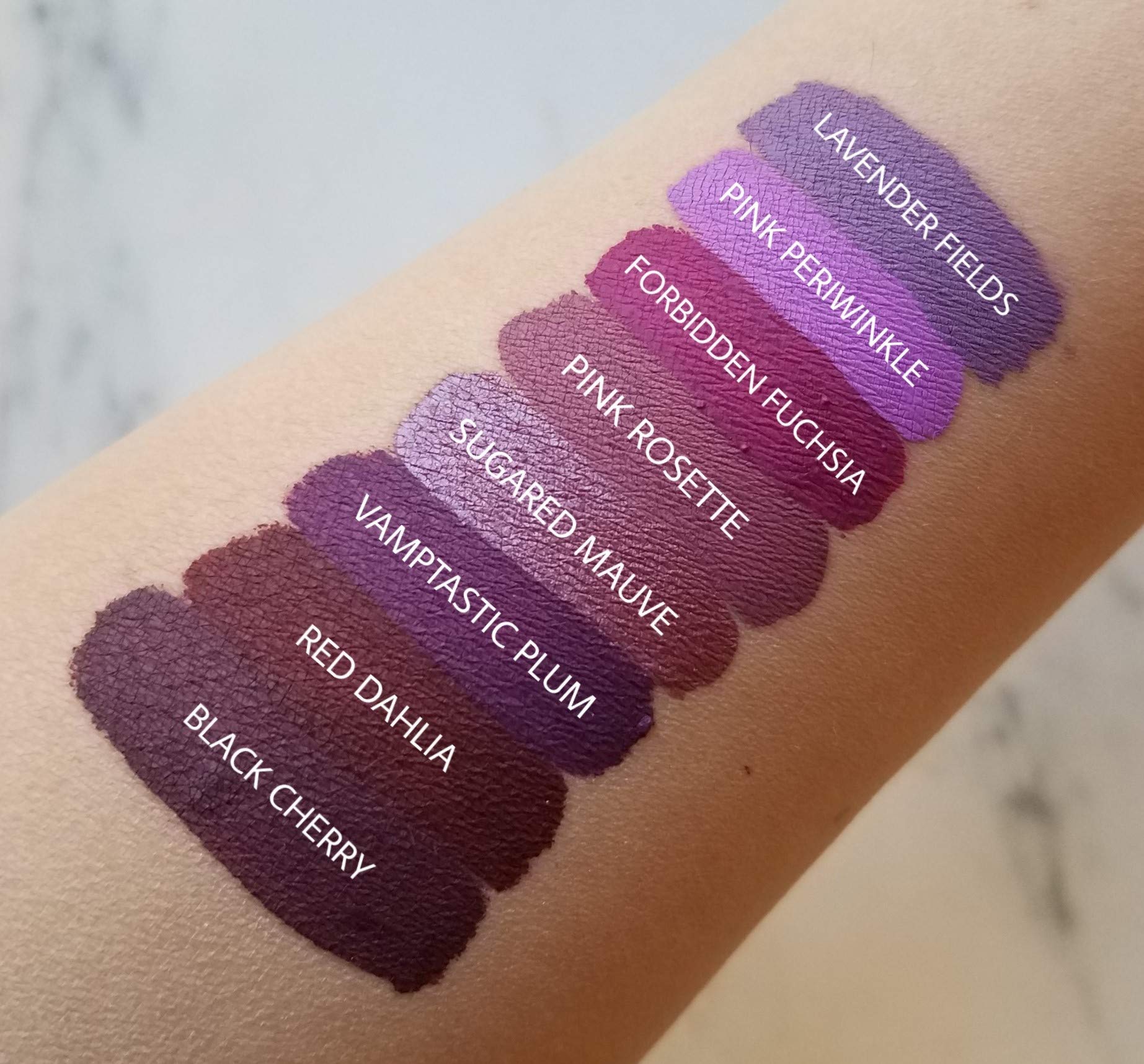 Aromi Black Cherry Matte Liquid Lipstick, Dark Plum Maroon Lip Color, Vegan And Cruelty-Free, Long-Lasting And Highly Pigmented