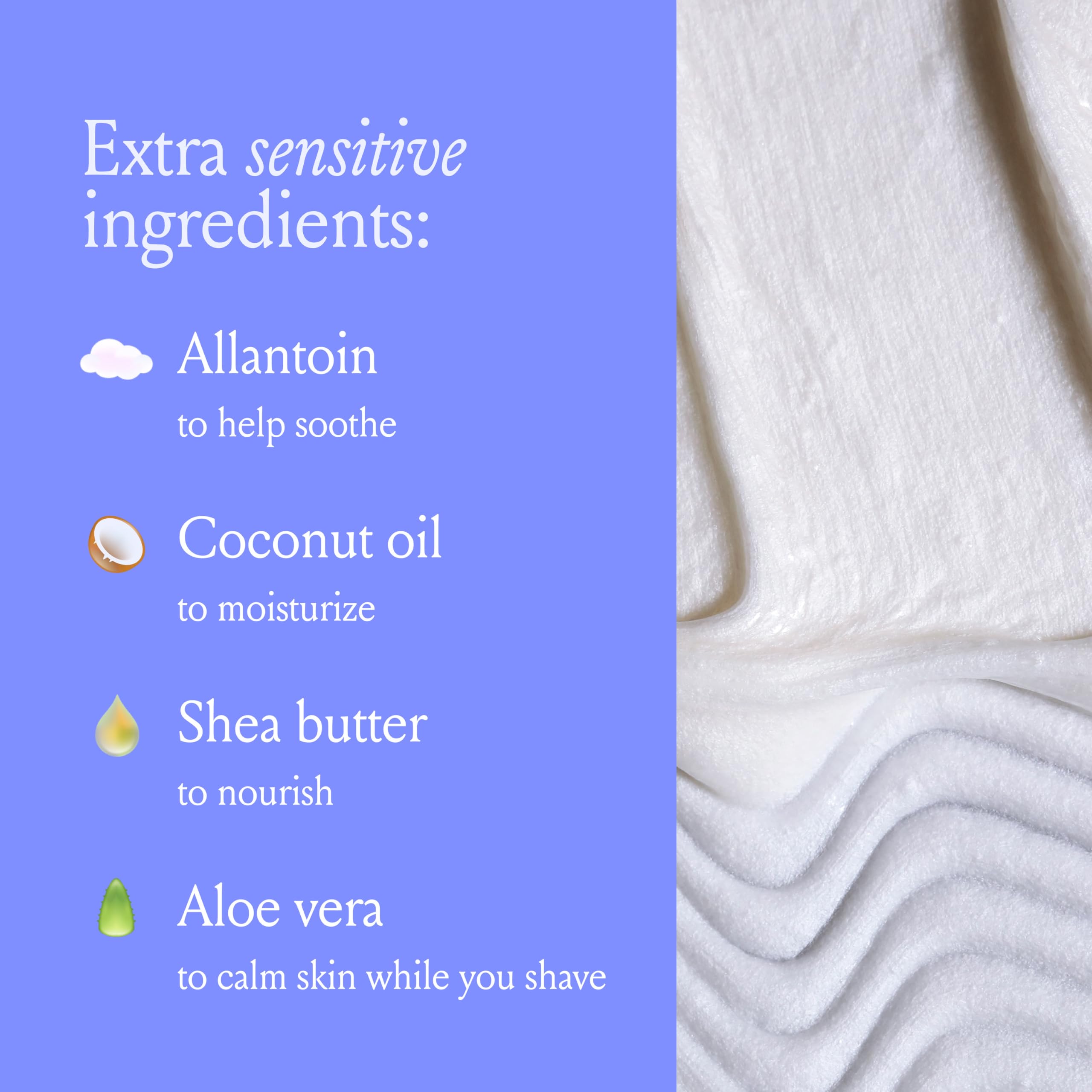 Billie Whipped Shave Cream - Ultra Gentle Protection - Fragrance-Free & Dermatologist-Approved - Designed for Sensitive Skin - 6