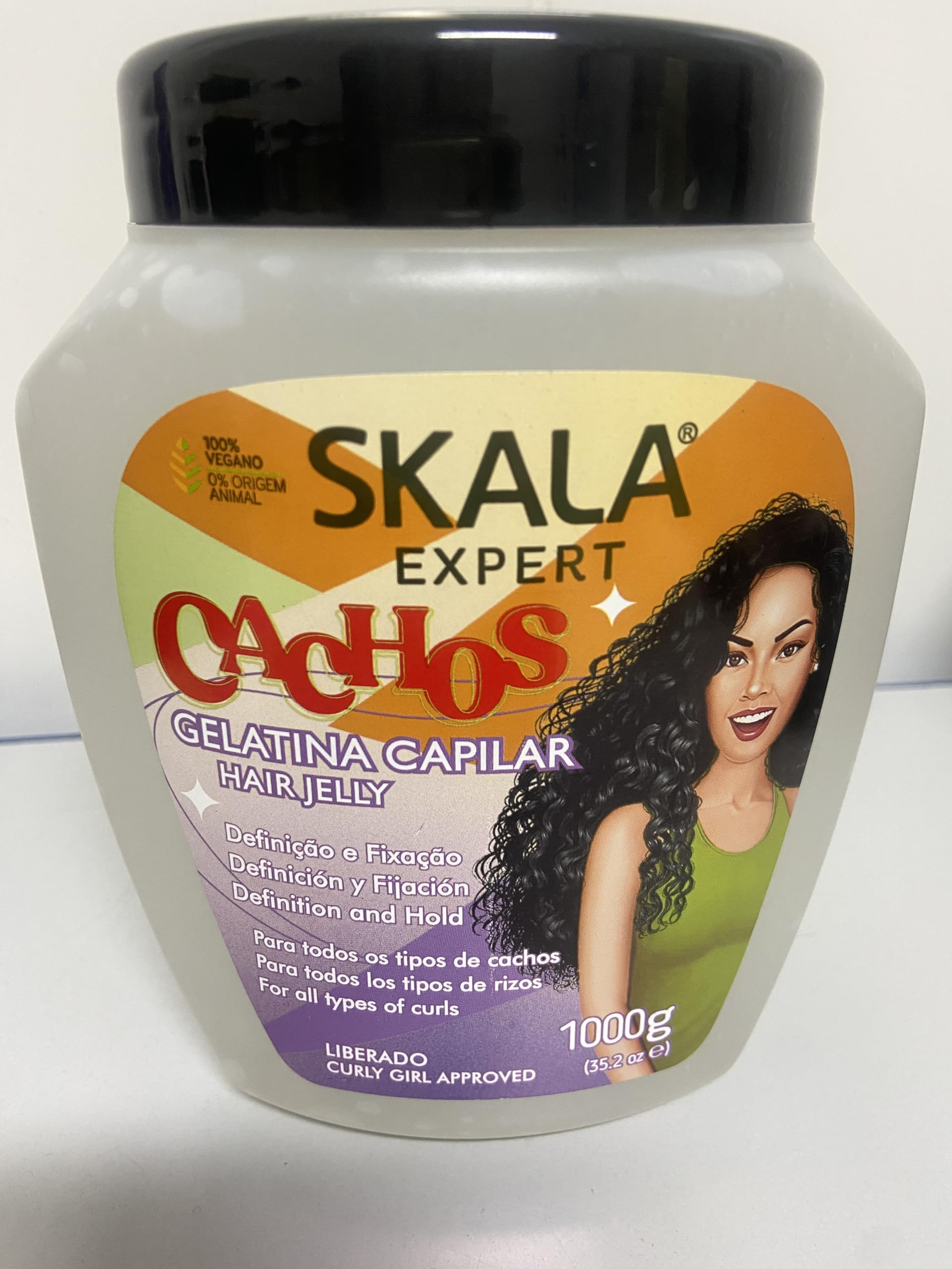 Skala Linha Expert - Gelatina Capilar Cachos 1000 Gr - (Expert Collection - Curls Hair Jelly Cream Net 35.2 Oz