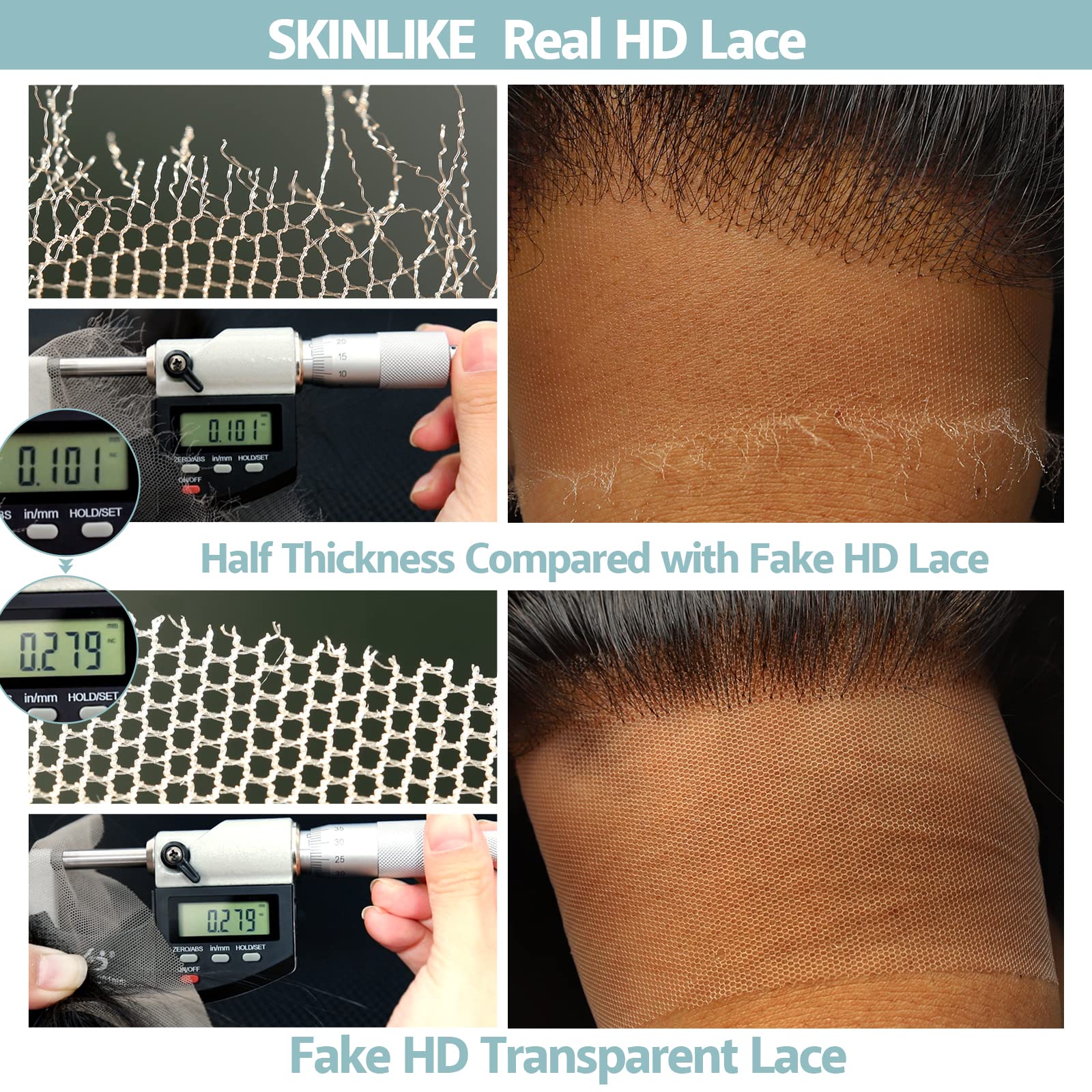 Beeos 13X6 Skinlike Real Hd Lace Frontal Only, Body Wave 0.10Mm Ultra Thin Hd Lace Frontal Clean Pre Plucked Natural Hairline Bl