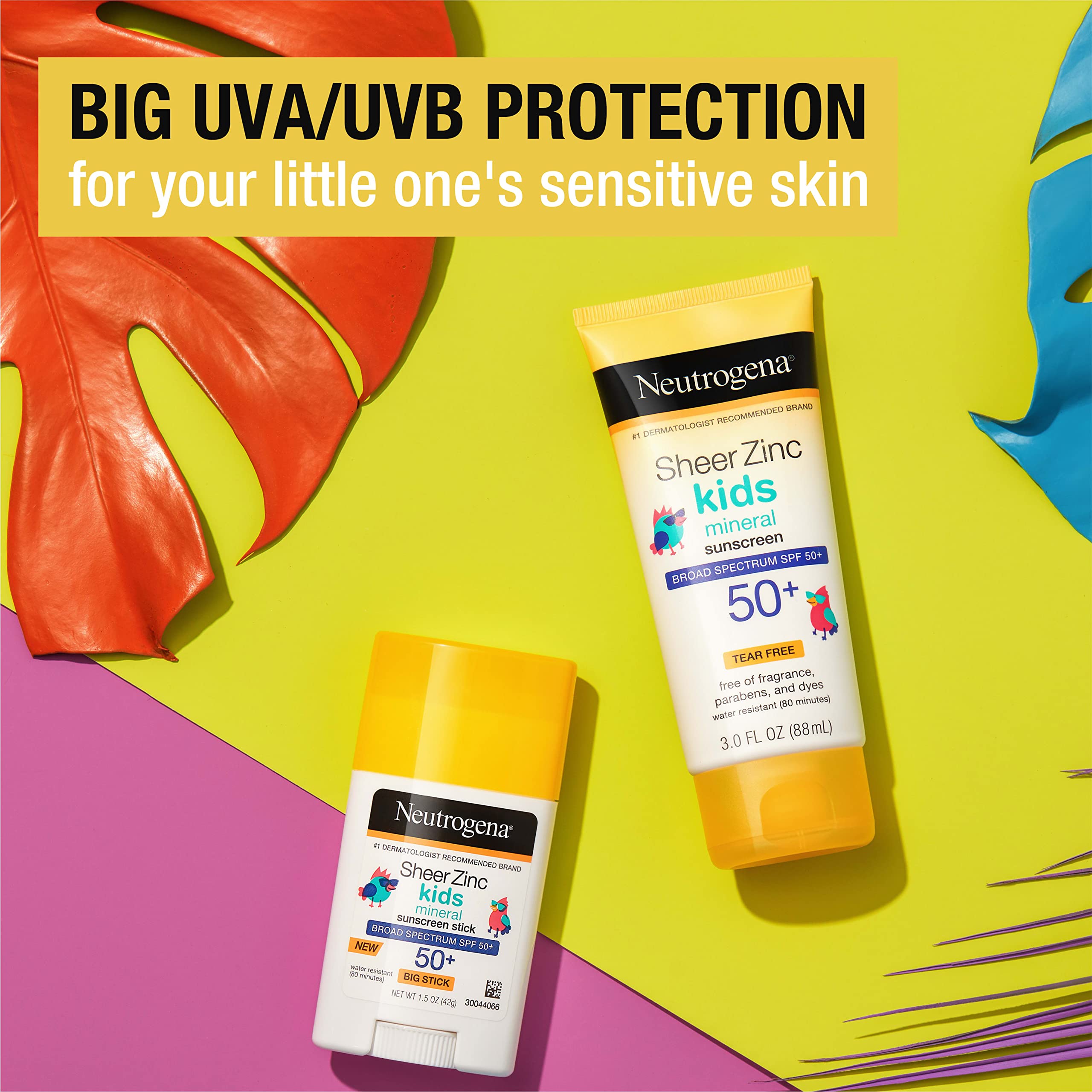 Neutrogena Sheer Zinc Oxide Kids Mineral Sunscreen Lotion, Broad Spectrum Spf 50+ With Uva/Uvb Protection, Water-Resistant For 8