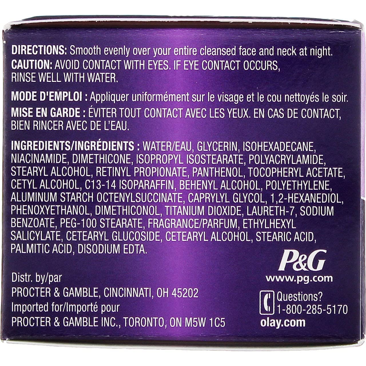 Olay Age Defying Anti-Wrinkle Replenishing Night Cream 2 Oz (Pack Of 4)