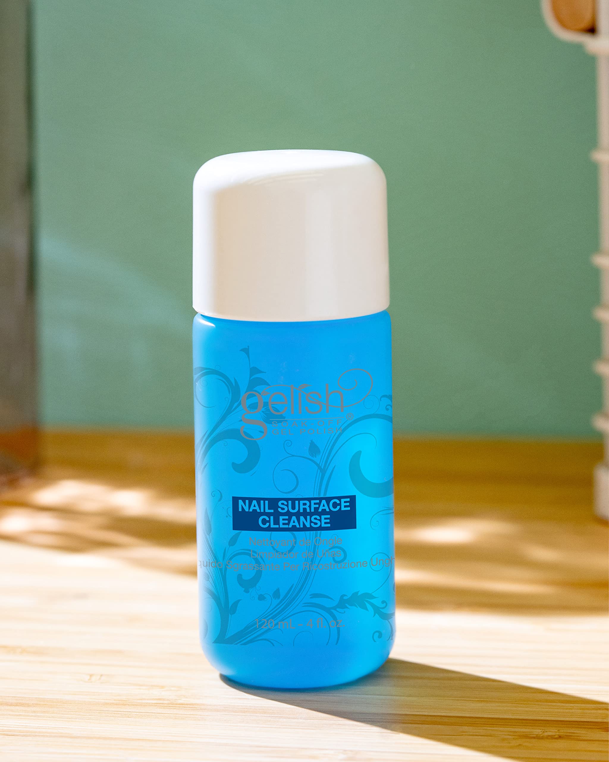 Gelish Nail Surface Cleanse - Gel Top Coat Nail Cleaner, Removes Tacky Residue, High-Shine Finish, Skin-Safe Formula, Smooth & G