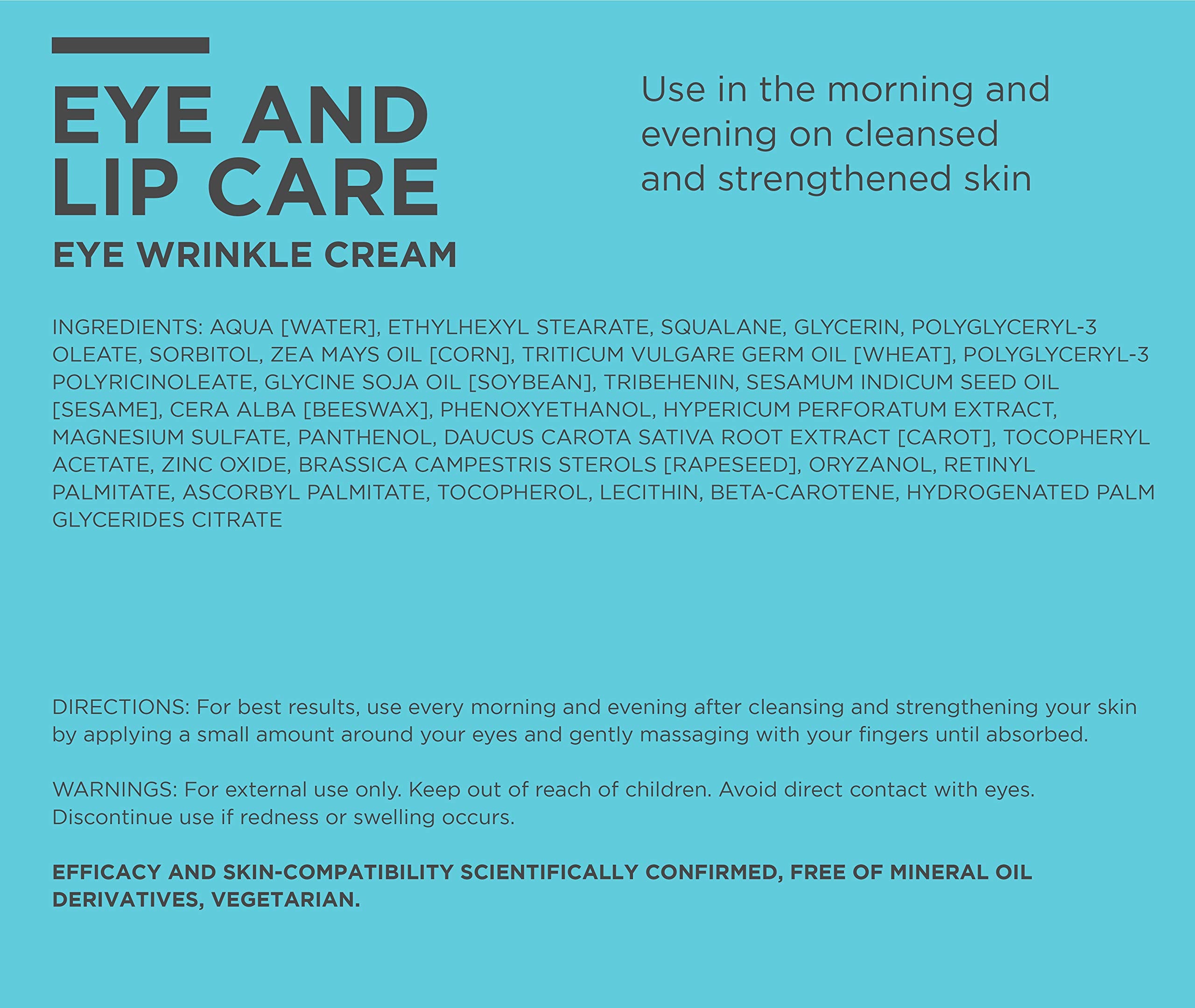 Annemarie Brlind - Eye Wrinkle Cream - Natural Vitamin C + E Anti Aging Eye Cream For Smoothed, Brighter, And Plump Skin With Ne