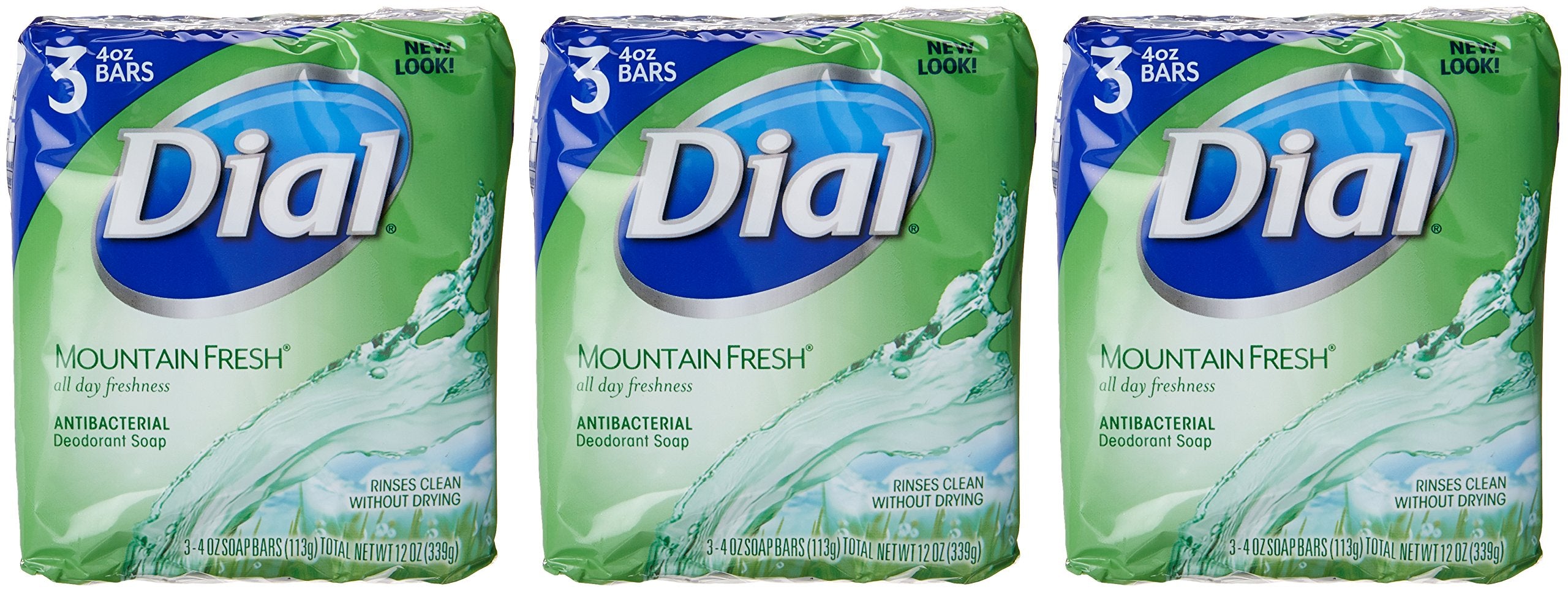 Dial Mountain Fresh Antibacterial Deodorant Soap 4.5 Ounces Each 3-Count (2 Pack)
