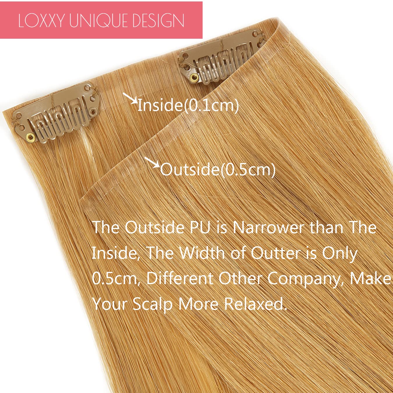 Seamless Hair Extensions Clip In Human Hair Ultra-Thin Tape Weft With Clips Blonde Clip In Hair Extensions New Technology Ultra