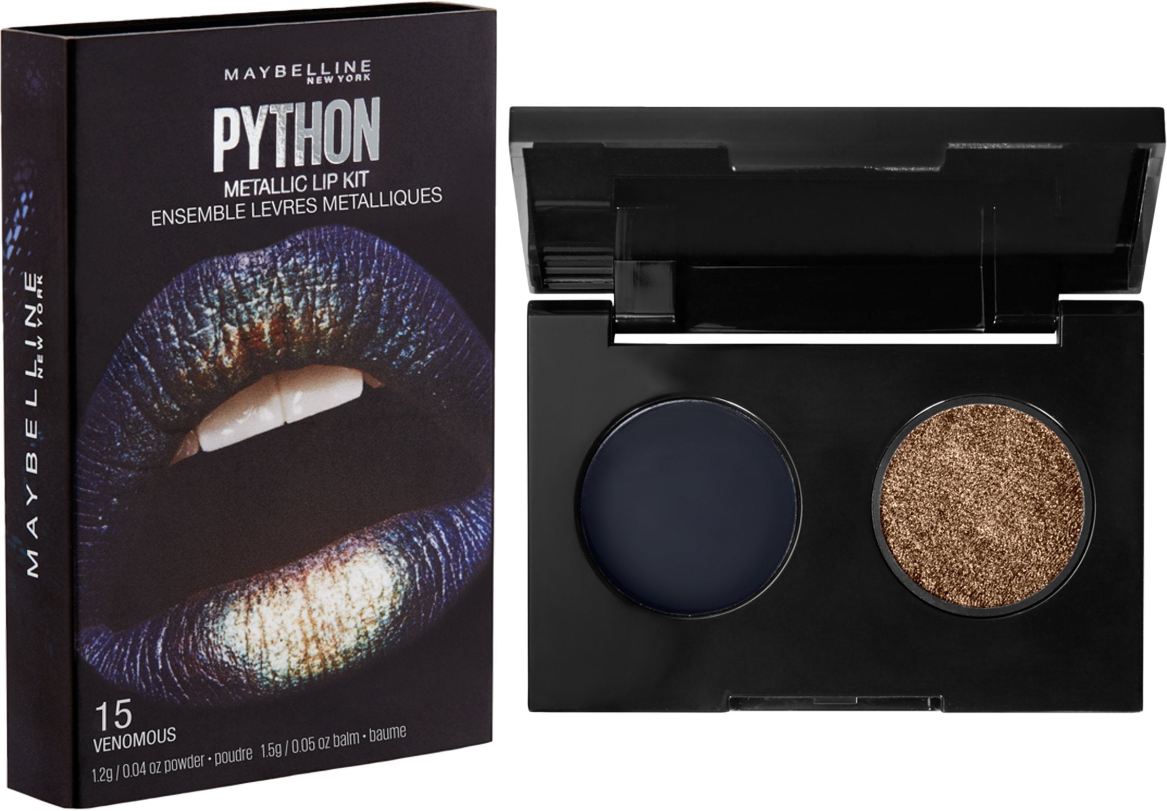 Maybelline New York Lip Studio Python Metallic Lip Makeup Kit, Venomous, 0.09 oz.