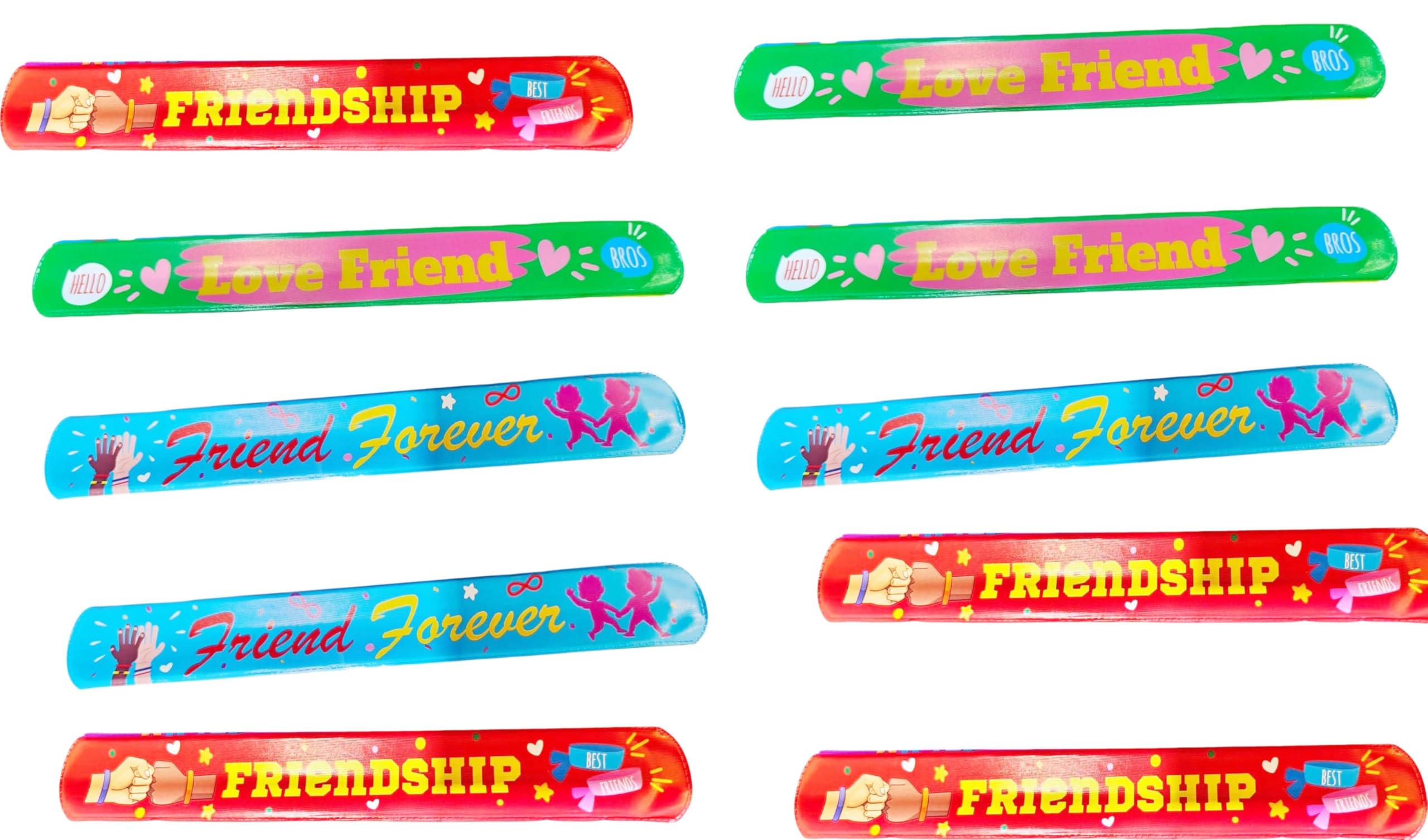 Nice Life Collections Friendship Slap Bracelet,Friendship Bands Multicolor, Adjustable Bracelet For Kids Pack Of 20