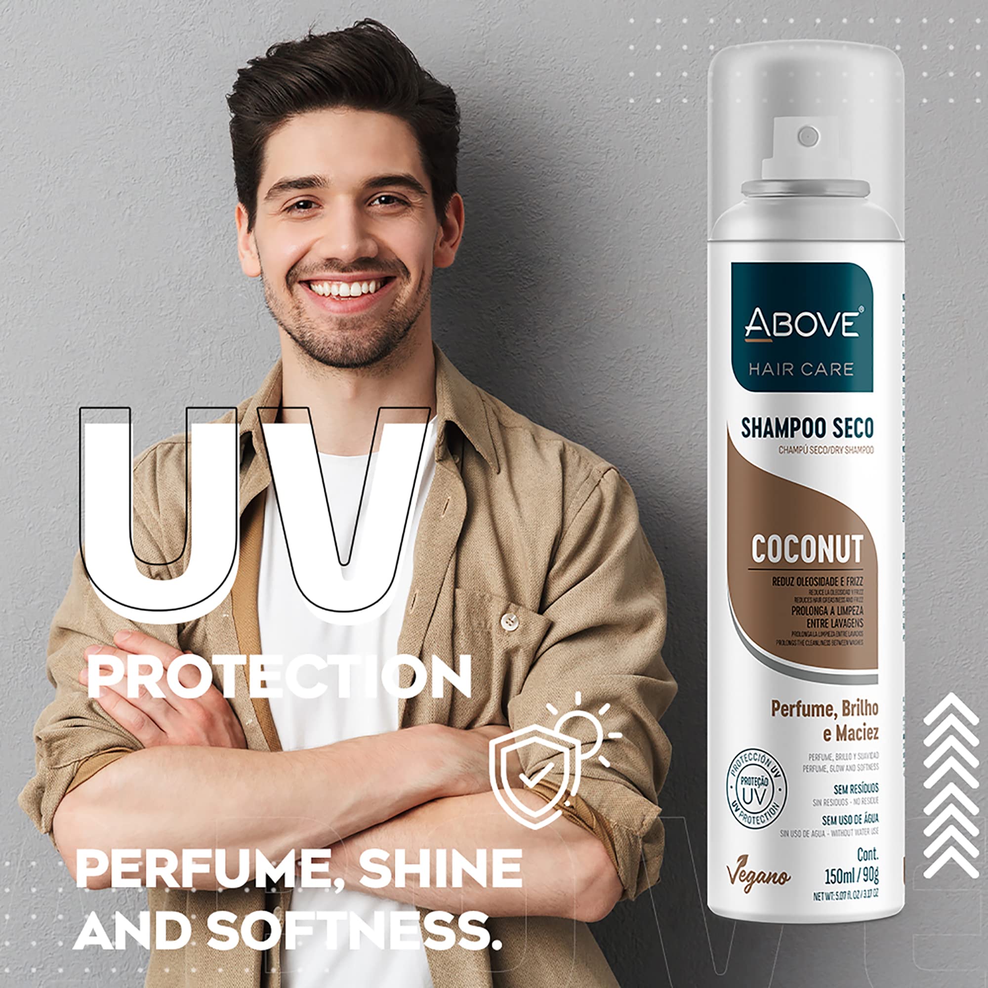 Above Coconut - Dry Shampoo - Absorbs Excess Oil Between Washes - Gives Softness And Shine To Your Strands - Does Not Leave Resi