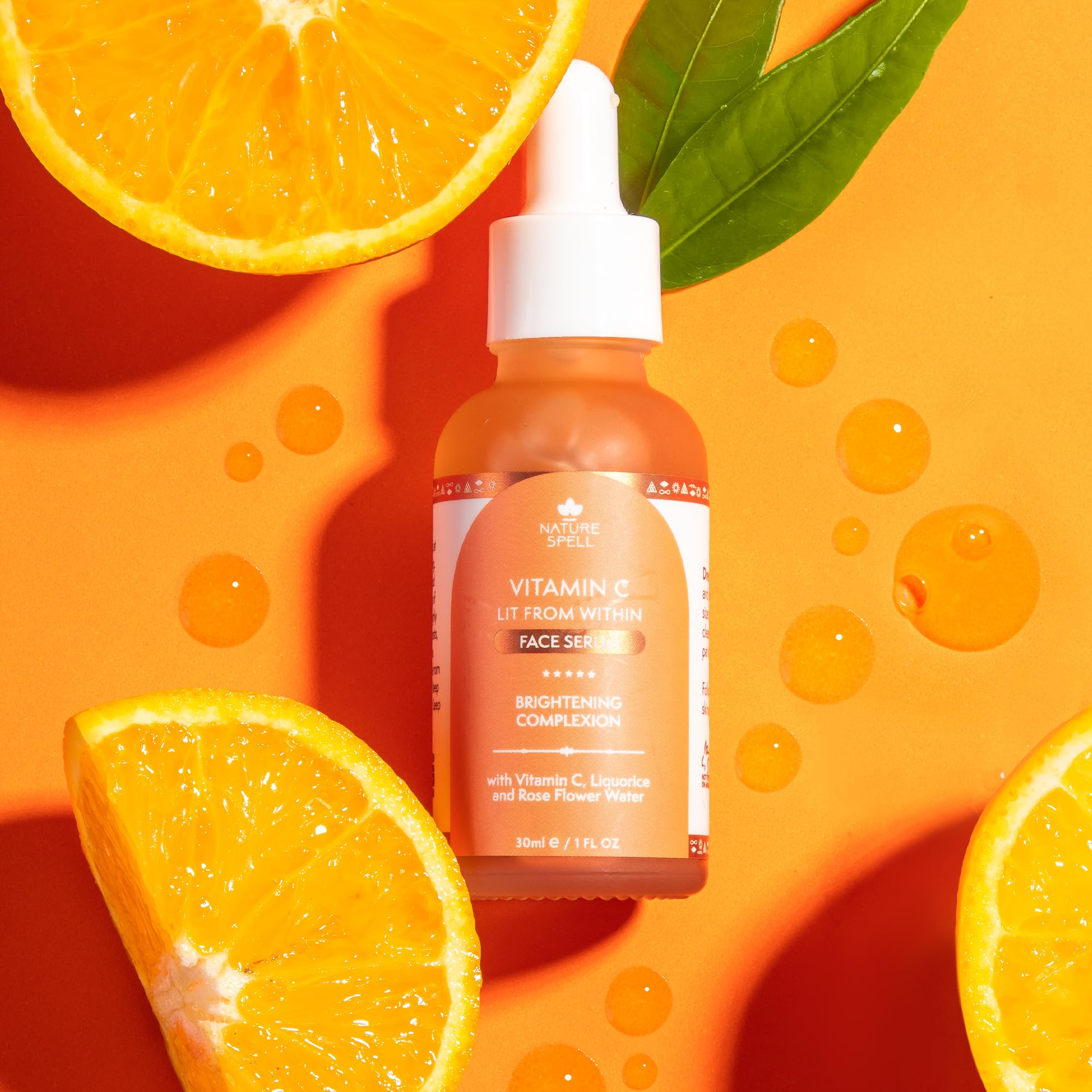 Nature Spell Pure Vitamin C Face Serum 1 Fl Oz - Brightens Skin - Minimise Enlarged Pores - Dark Spot Corrector - Anti Aging Ser