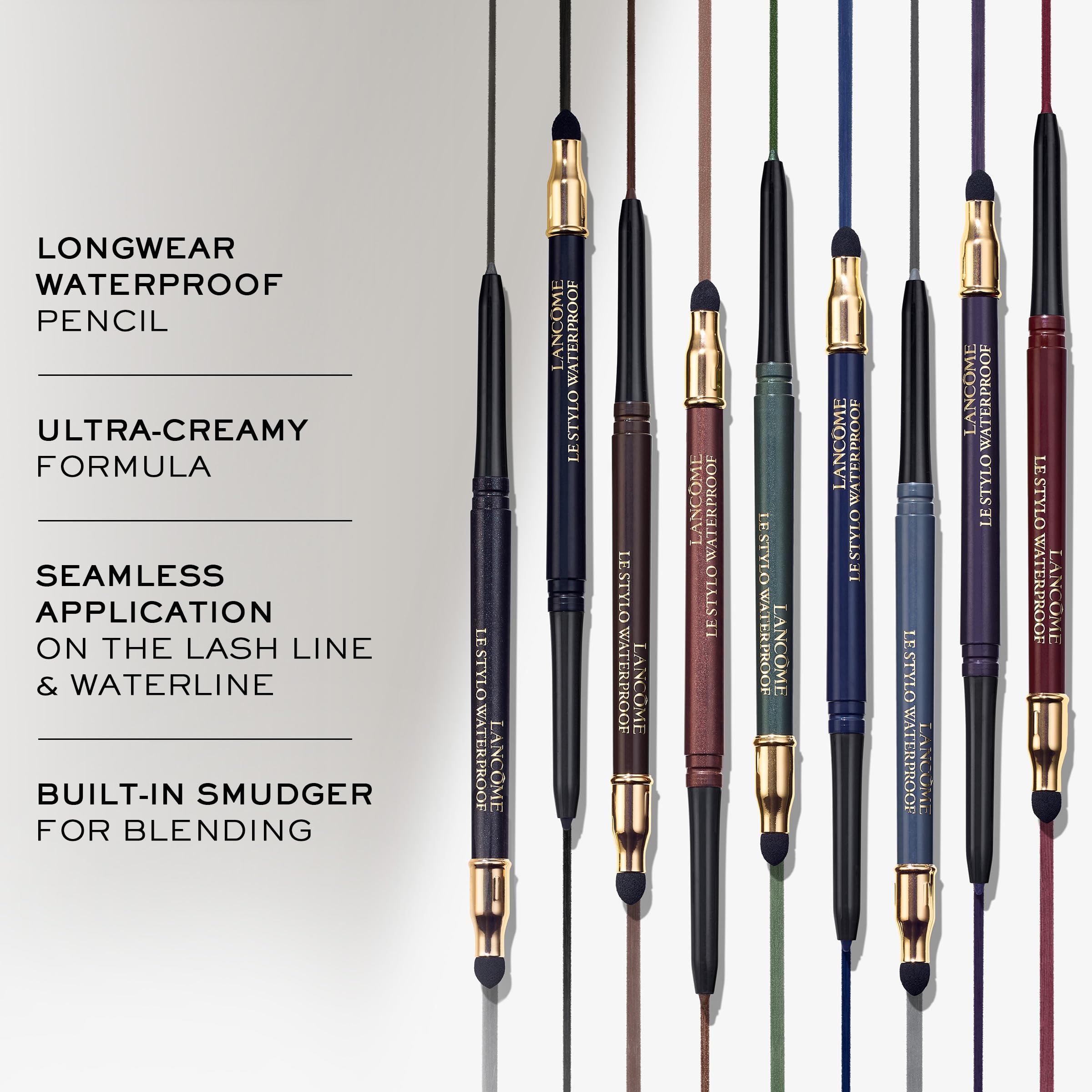 Lancme Le Stylo Waterproof Eyeliner Pencil - Creamy & Highly Pigmented - Seamless Blending & Smudging - 01 Noir Onyx