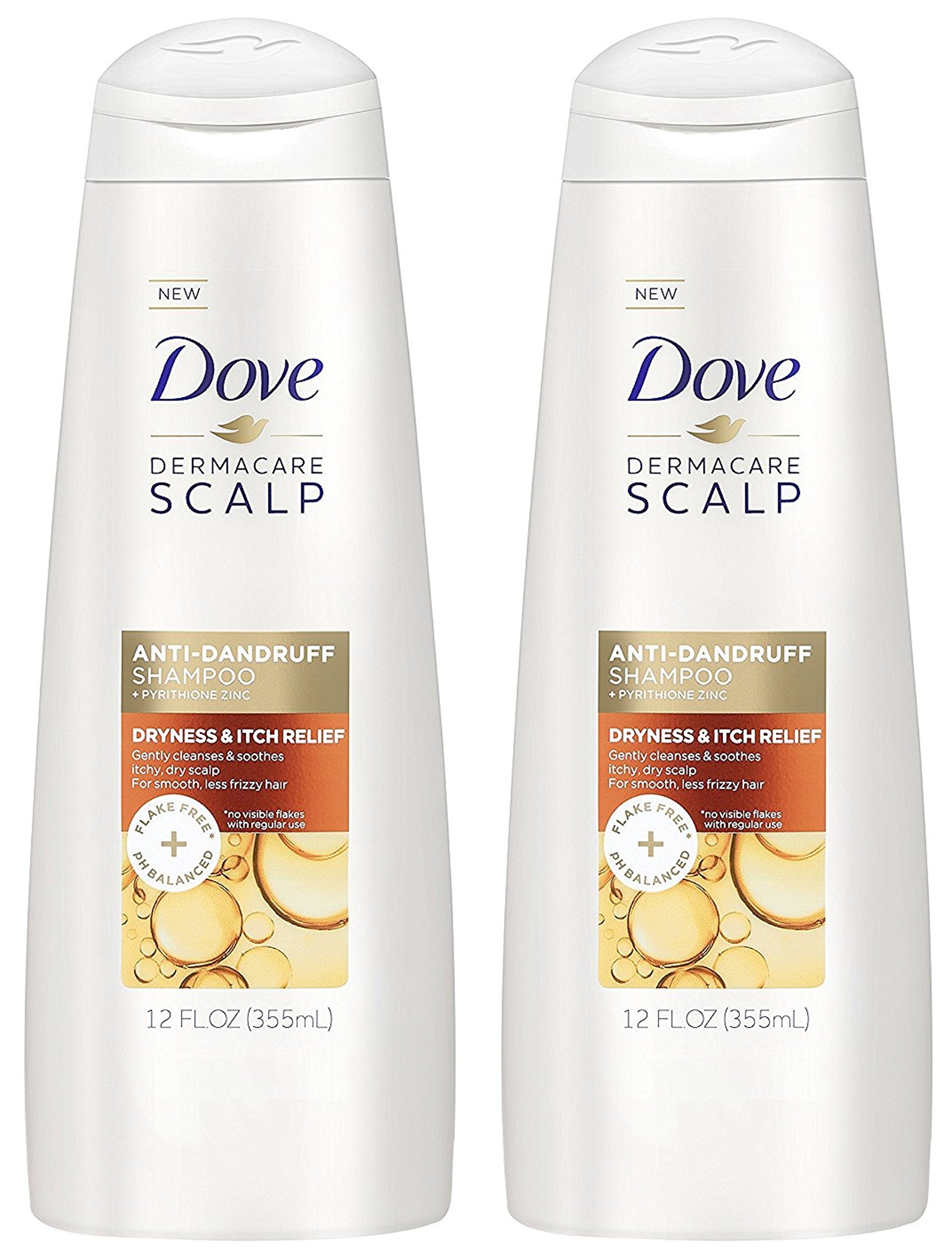 Dove Dermacare Scalp - Anti-Dandruff Shampoo - Dryness & Itch Relief - 12 Fl Oz (Pack of 2)