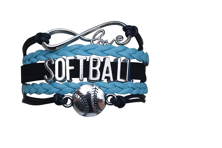 Infinity collection Softball Bracelet- Softball Jewelry - Perfect Softball Player, Softball Team and coaches gifts