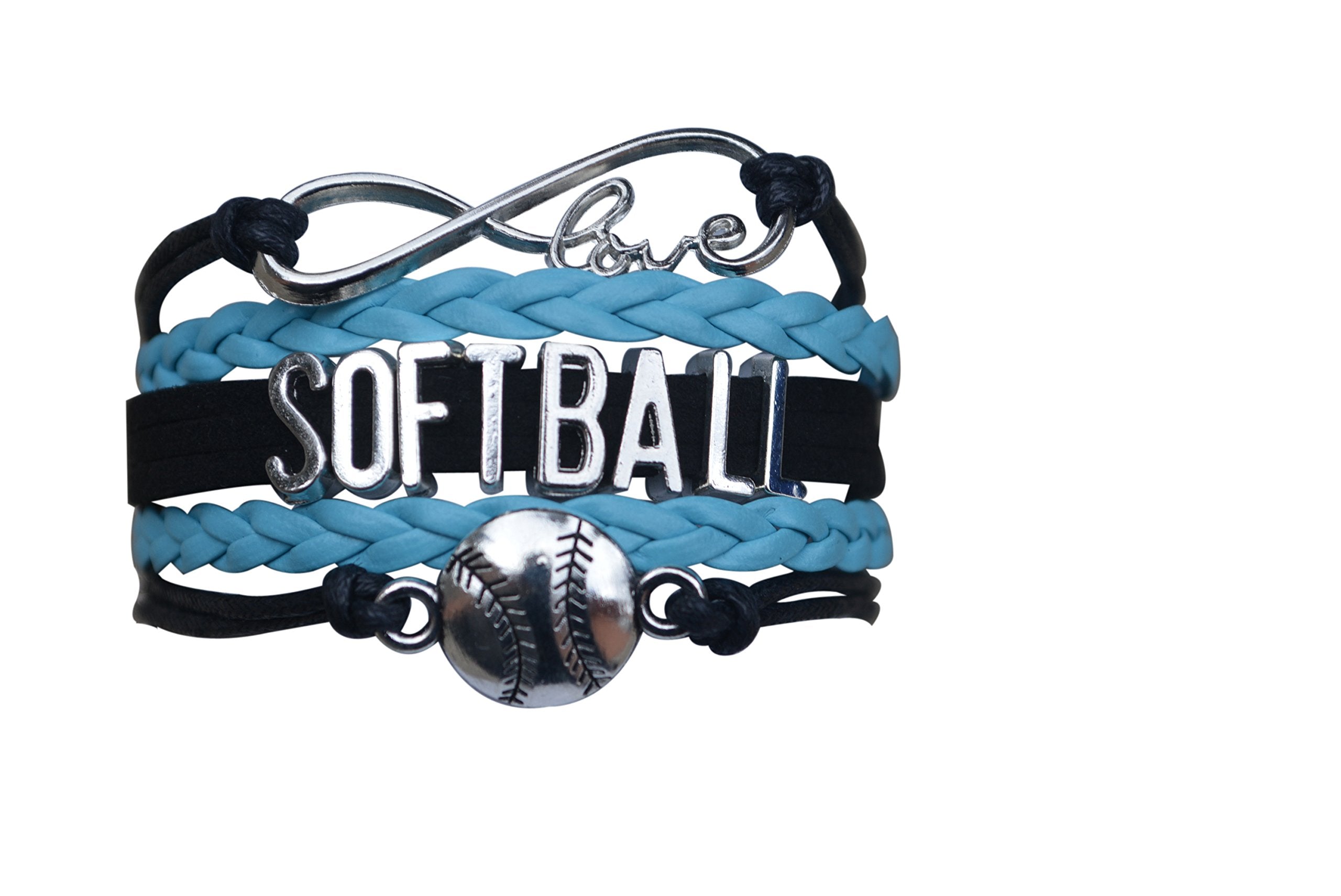 Infinity collection Softball Bracelet- Softball Jewelry - Perfect Softball Player, Softball Team and coaches gifts