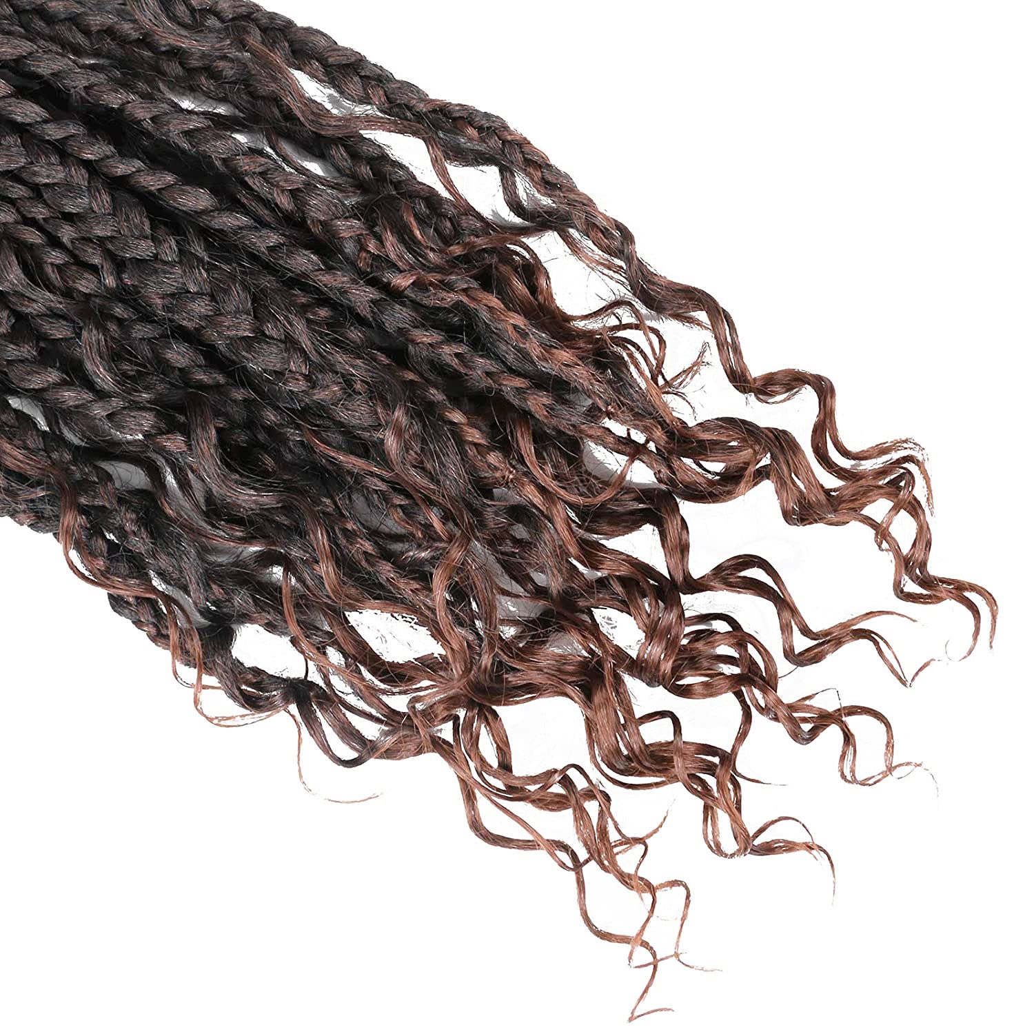 8 Pack Bohomian Box Braids Crochet Braids14 Inch Crochet Box Braids Curly Ends Goddess Box Braids Crochet Hair Synthetic Crochet