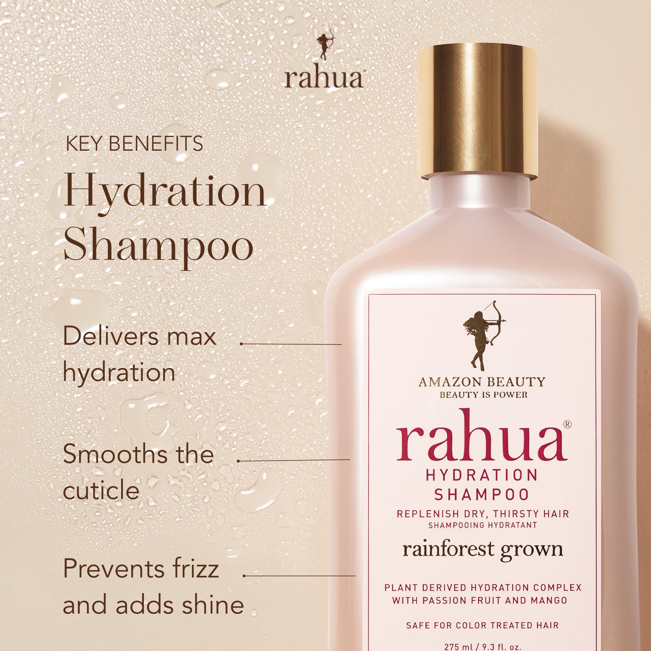 Rahua Hydration Shampoo, 9.3 Fl Oz, Organic Hydrating Moisturizing Sulfate Free Shampoo For Dry Hair, Natural, Plant Based Deriv