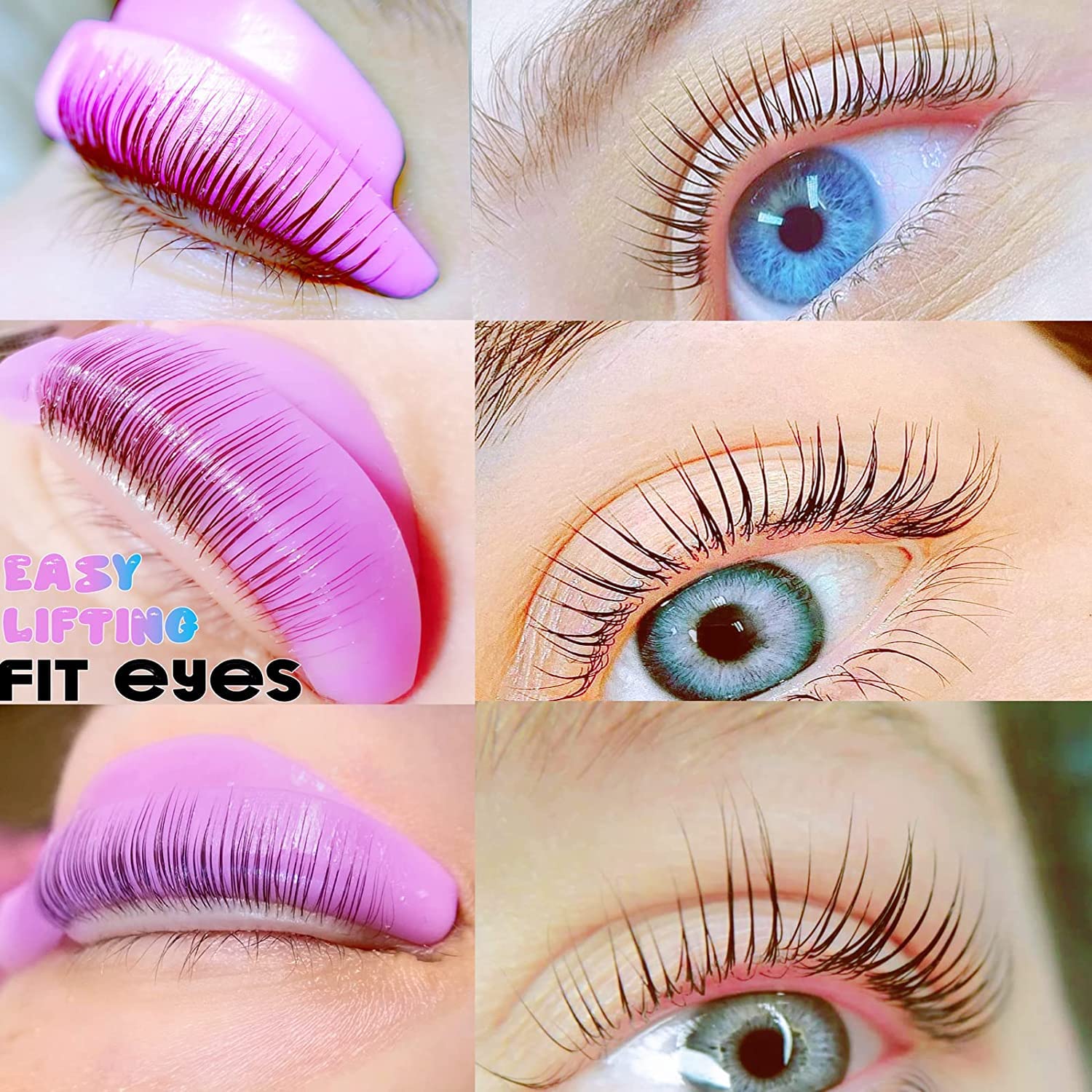 Eyelash Lift Pads With Lash Lift Rods Eyelash Perm Silicone Pads 5 Sizes Reusable Soft Lash Lift Shields For Different Length Ey