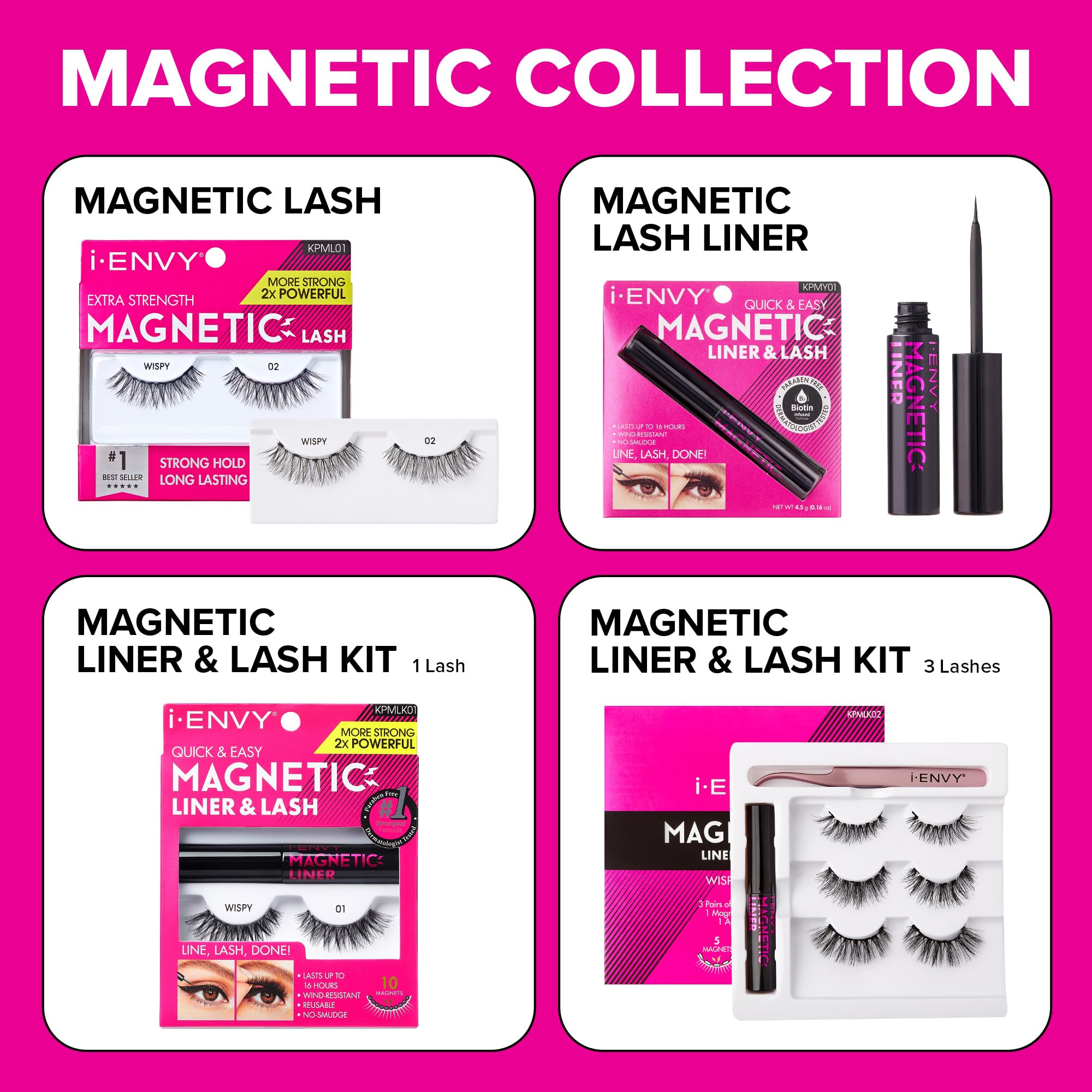 Kiss I Envy Magnetic Eyeliner Wind Resistant, Last Up To 16Hrs