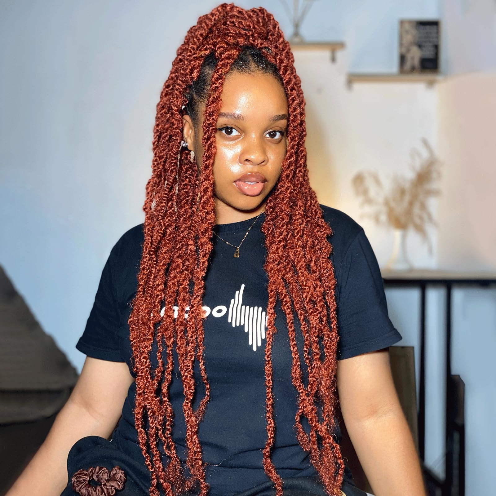 ToyoTress Ginger Marley Twist Hair - 18 Inch Synthetic Braiding Hair, 6 Packs, Copper (#350) for Faux Locs and Crochet Braids