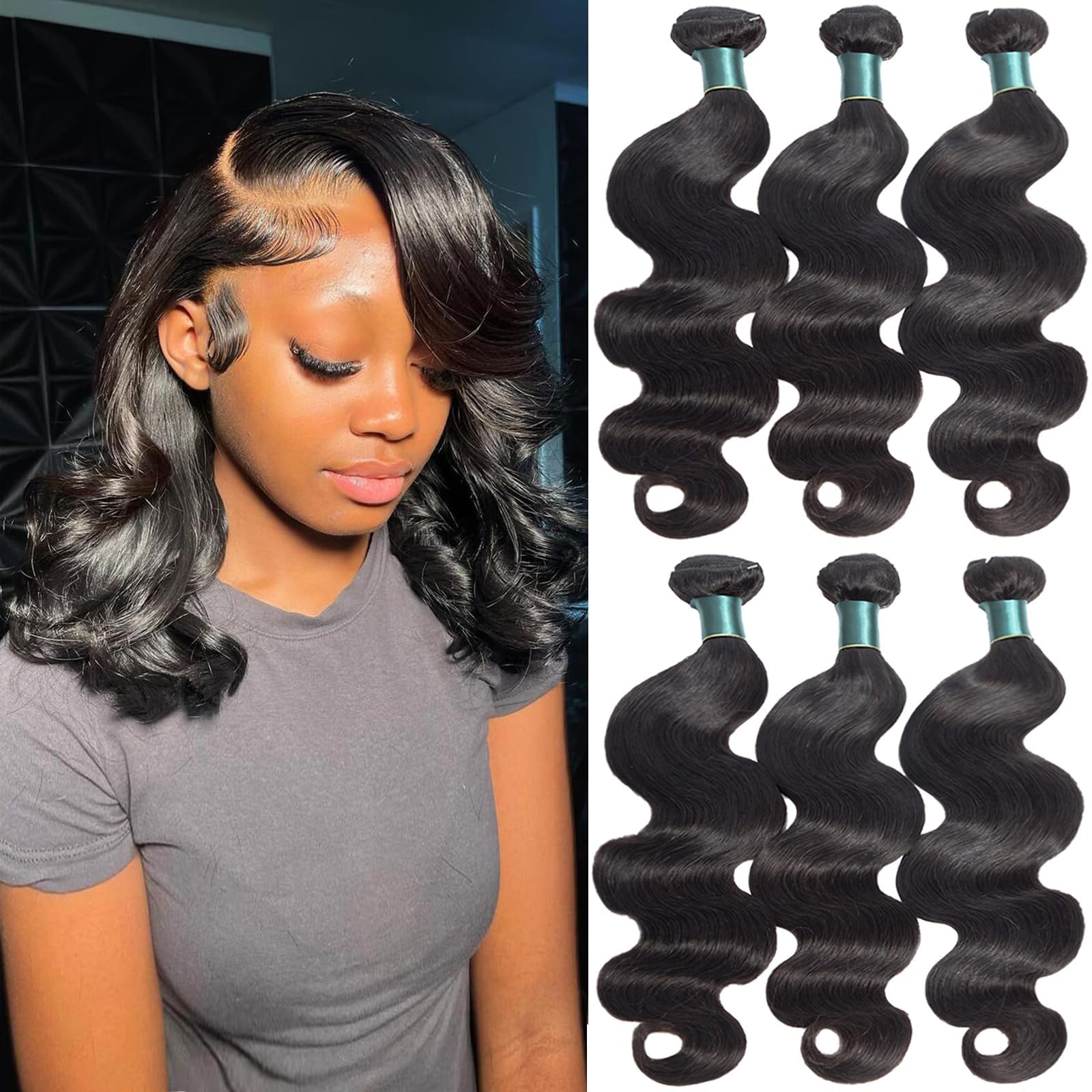 Superfect Human Hair Bundles Body Wave Bundles Human Hair 12A 100% Unprocessed Brazilian Virgin Hair Weave 3 Bundles Deals Human