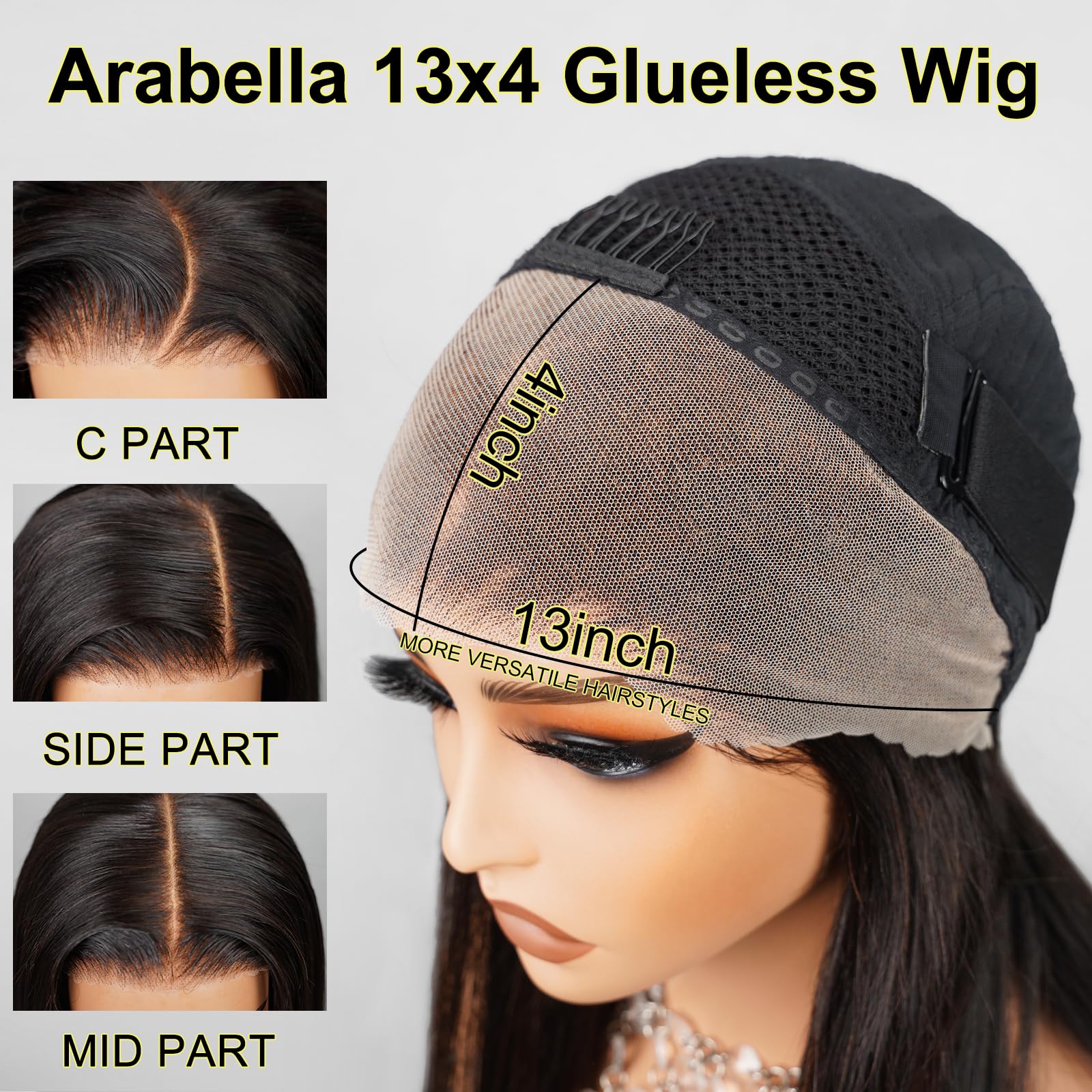 Arabella Highlight Lace Front Wig Human Hair 13X4 Ombre Lace Front Wig Human Hair 210% Density Real Pre Bleached Knots Hd Lace F