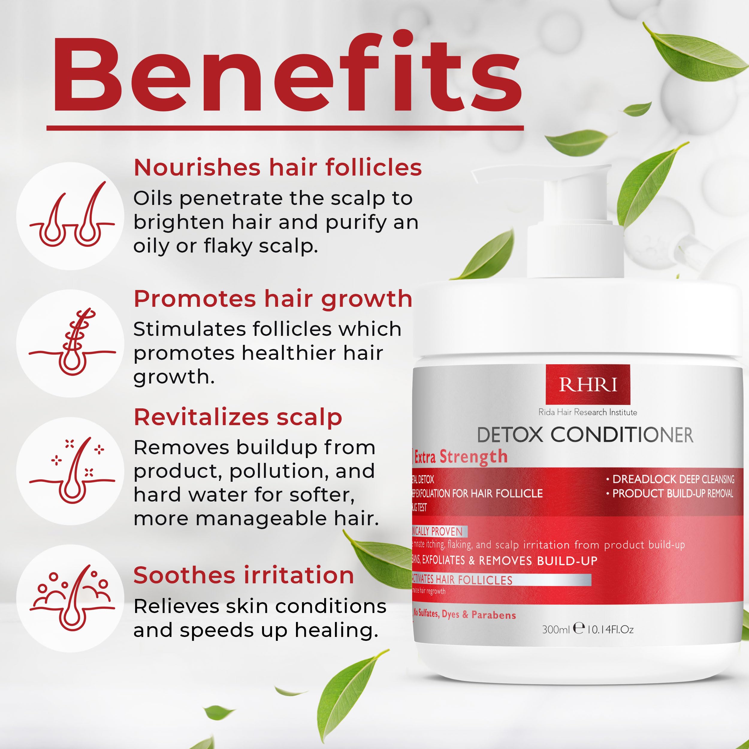 Detox Conditioner For Men And Women | Extra Strength And Deep Cleansing For Scalp & Hair | Metal Detox, Build-Up Removal & Hair