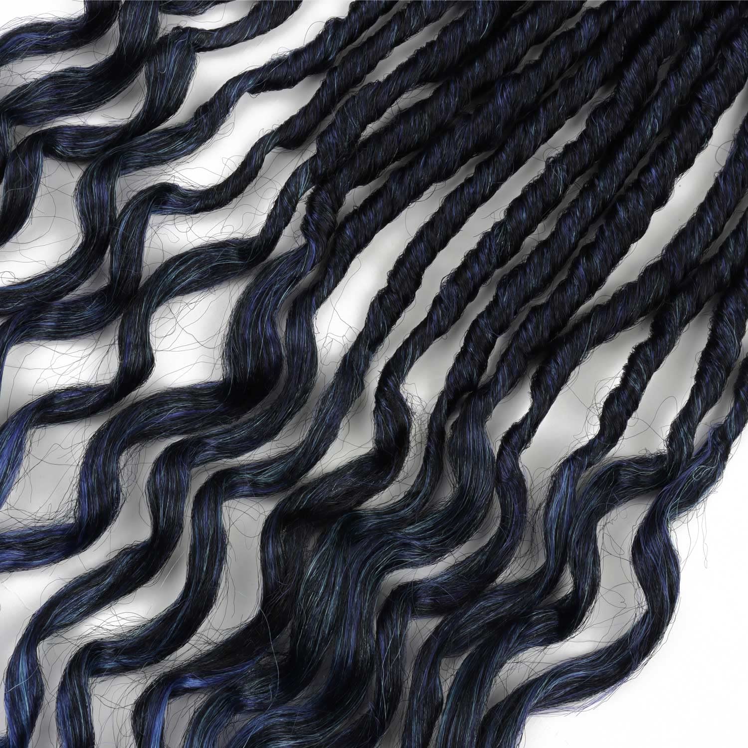 6 Pack Faux Locs Crochet Hair Soft Goddess Locs Crochet Braids 24 Inch Deep Wave Locs Crochet Hair Extensions(24 Inch, 1B/Dark B