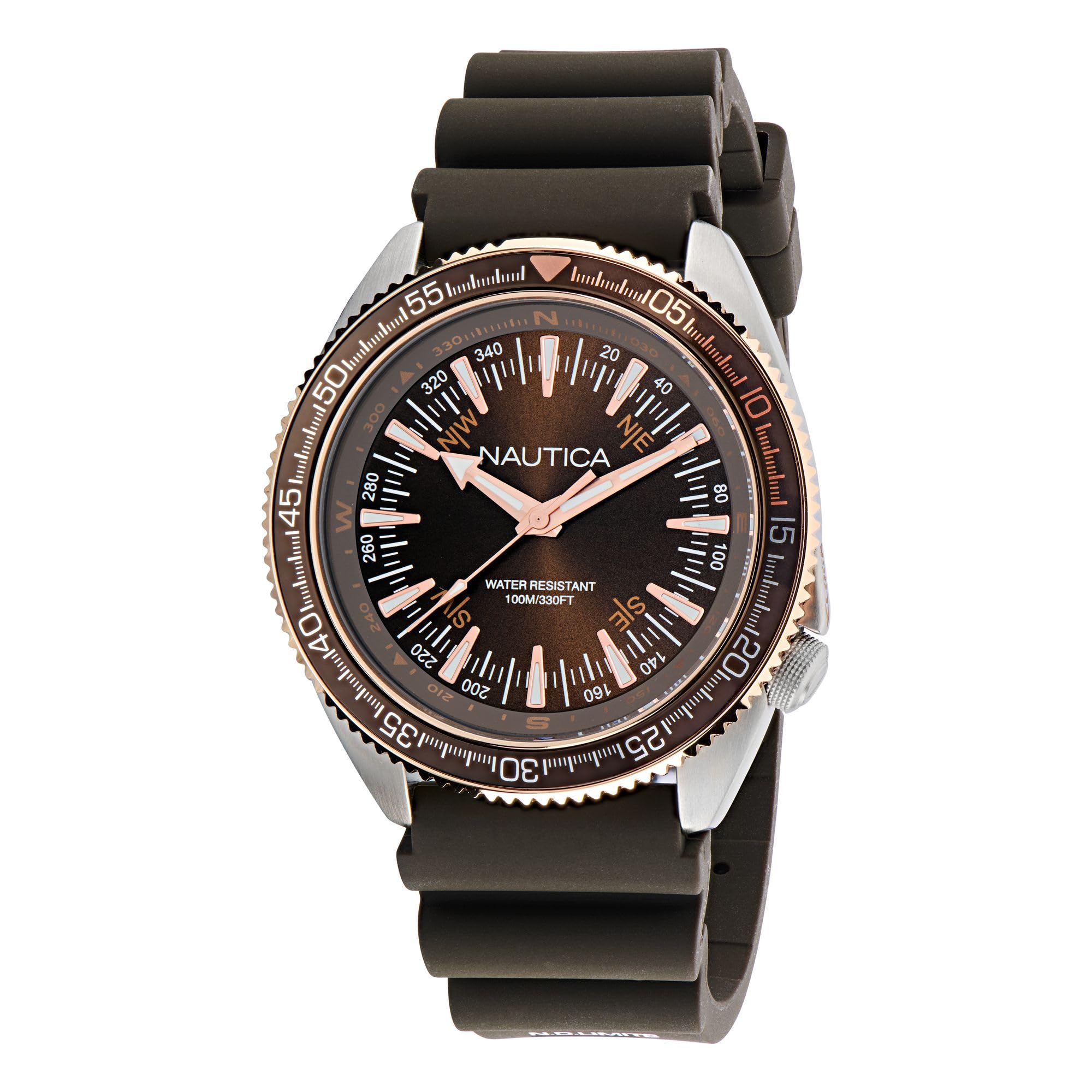 Nautica Vintage Men Brown Round Dial Analog Watch  Napnvf302