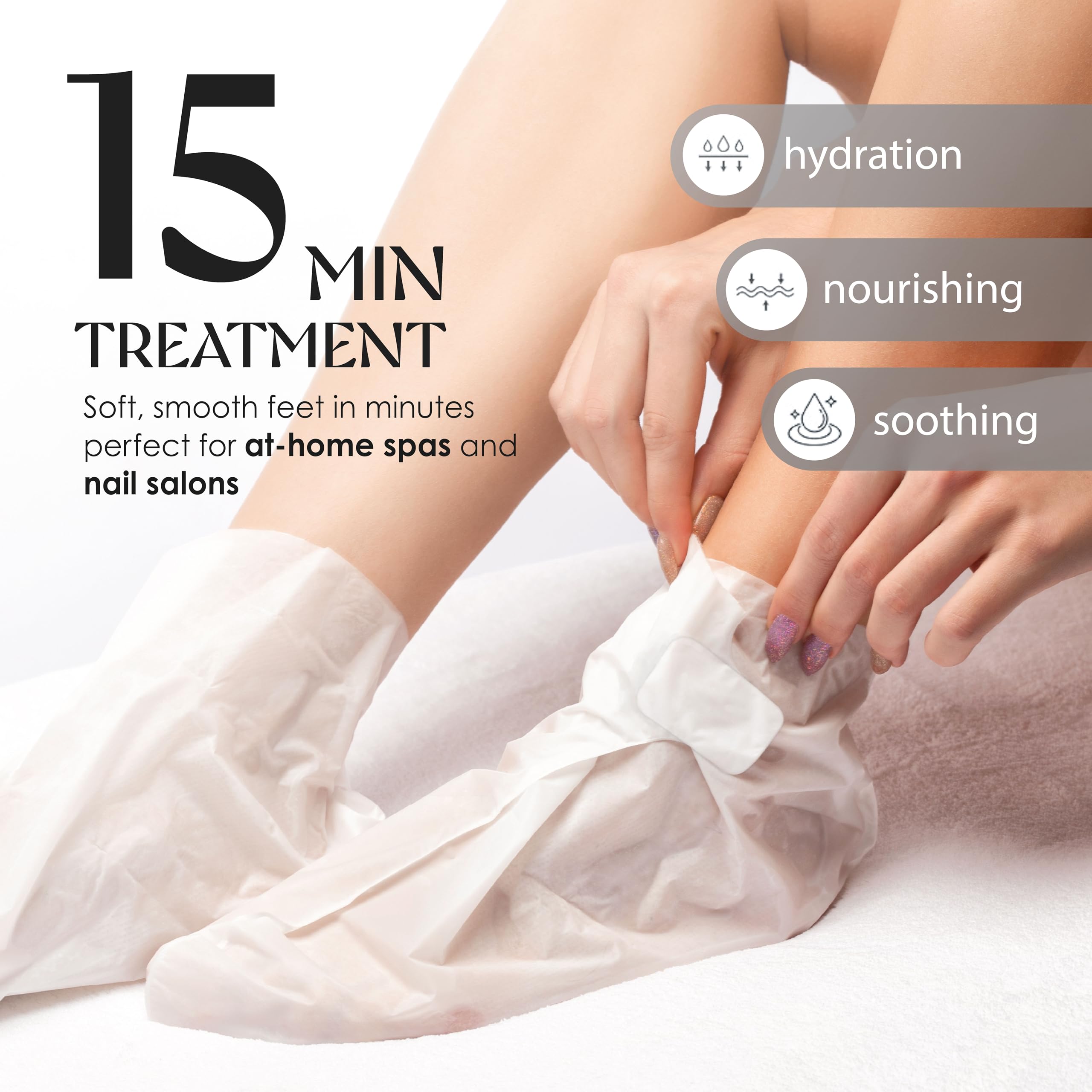 Innerest Original Derma Beauty Foot Mask 24 Pairs Shea Butter + Avocado Moisturizing After Exfoliator Callus Remover Foot Masks,